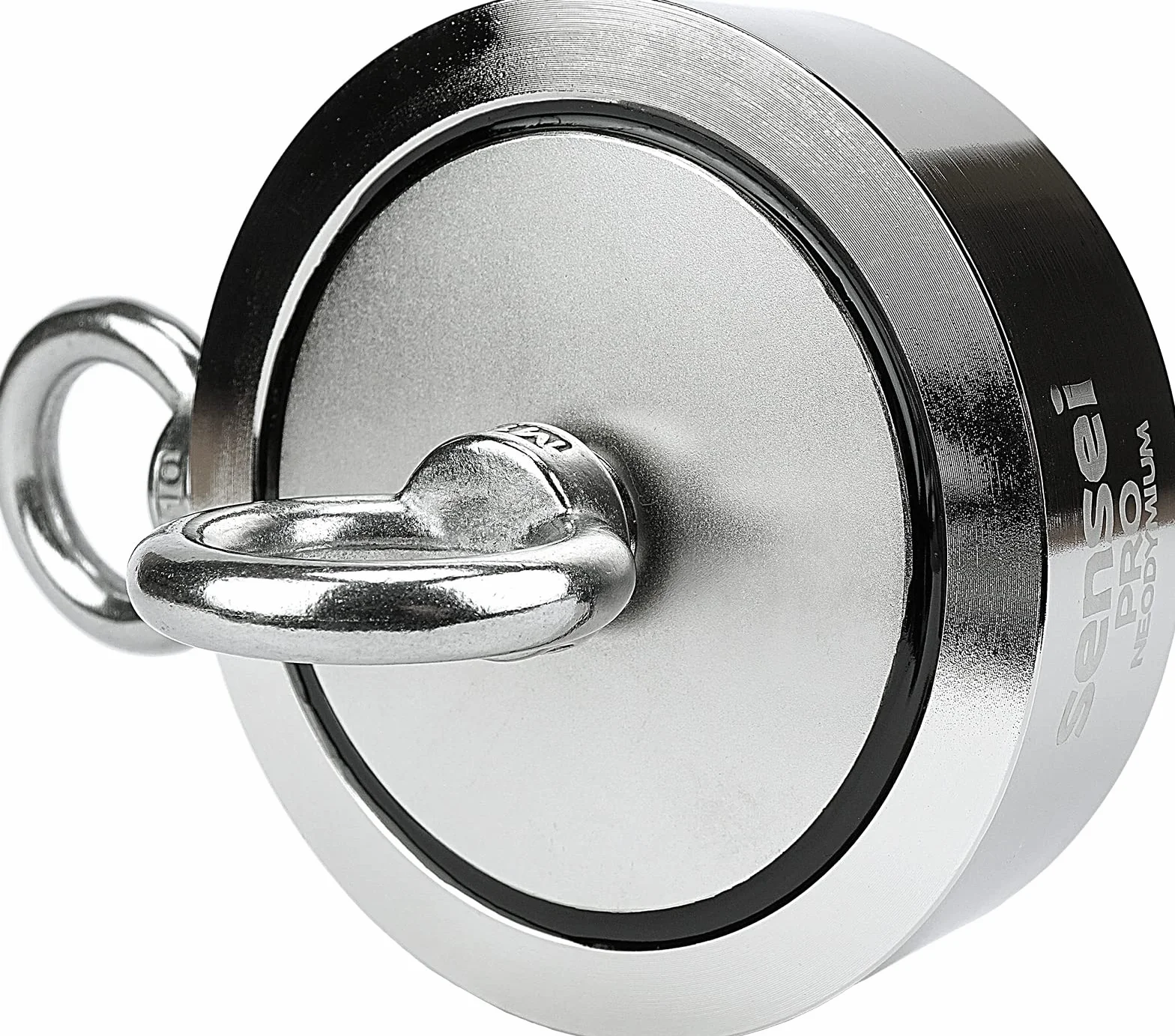 Magnes Neodymowy Dwustronny N52 SENSEI 700 kg Ø9,4 x H2,8 cm z Uchwytem