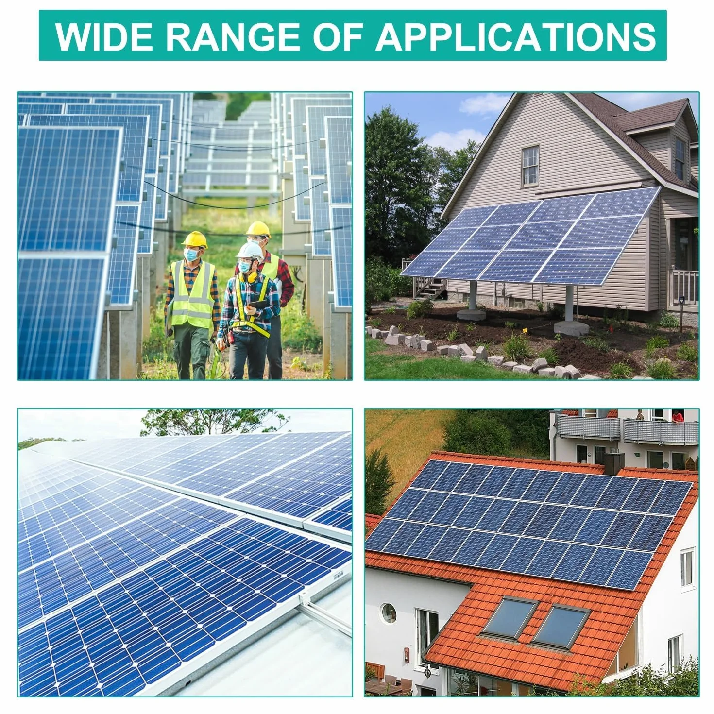 12 sztuk uchwytów do elektrowni balkonowej, mocowanie modułu solarnego ze śrubami i podkładkami