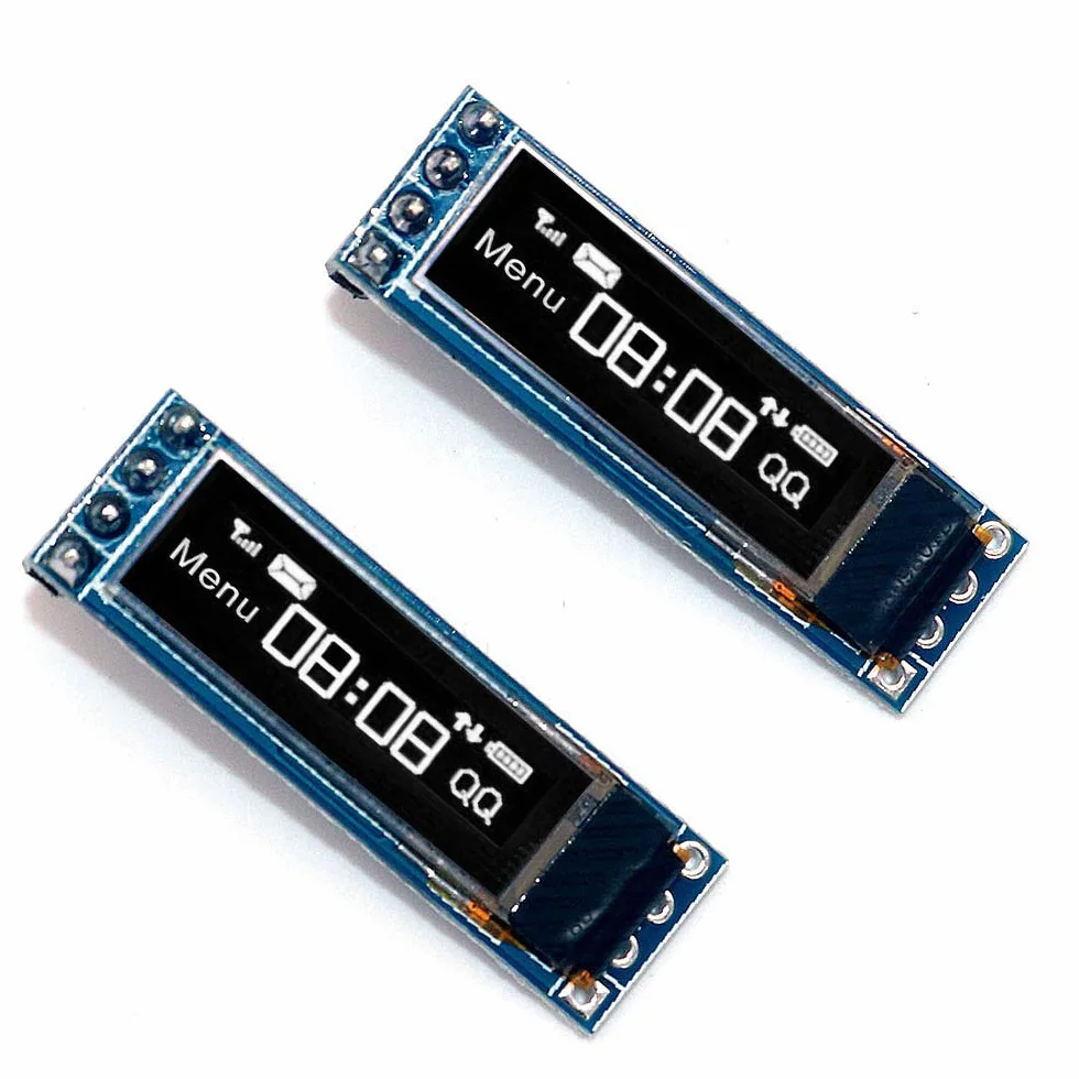 DollaTek 2 szt. 0,69 cala 4-pinowy modu? wy?wietlania OLED 96 x 16 3-5,5 V Interfejs IIC p?yta OLED do Arduino
