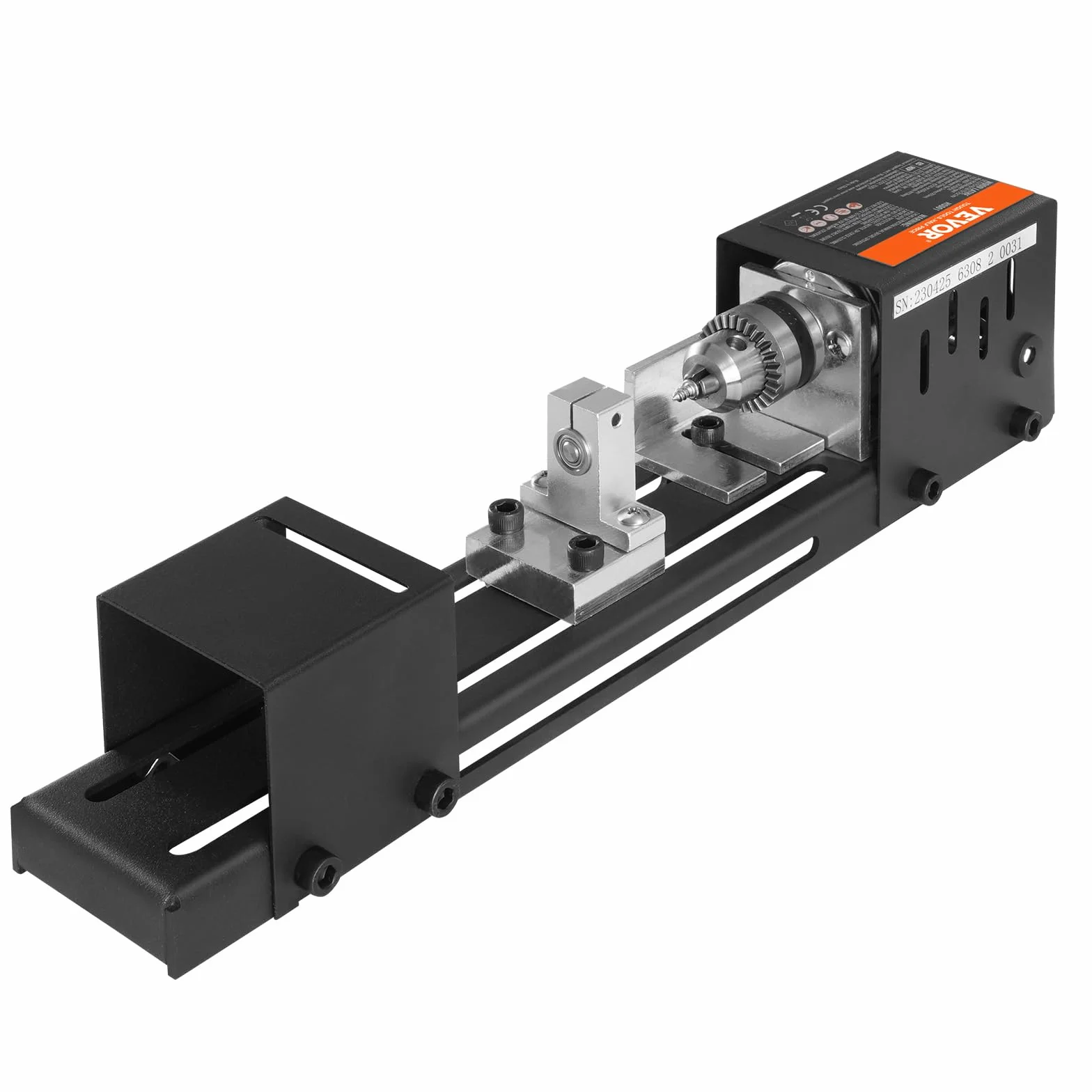 VEVOR Mini tokarka do drewna 70 x 160 mm 24 V 96 W 7-biegowa 350