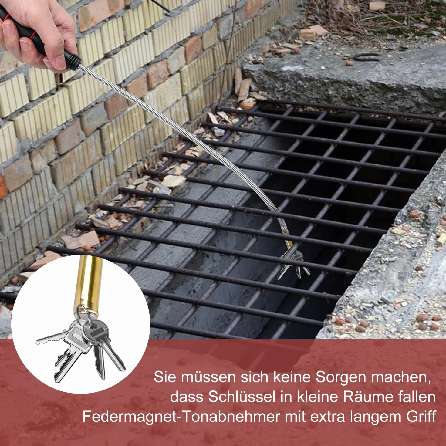 Podnośnik magnetyczny, elastyczny, przenośny, giętki chwytak magnetyczny, pręt magnetyczny do przenoszenia małych części, przedmiotów metalowych, części samochodowych, kluczy, 2 sztuki