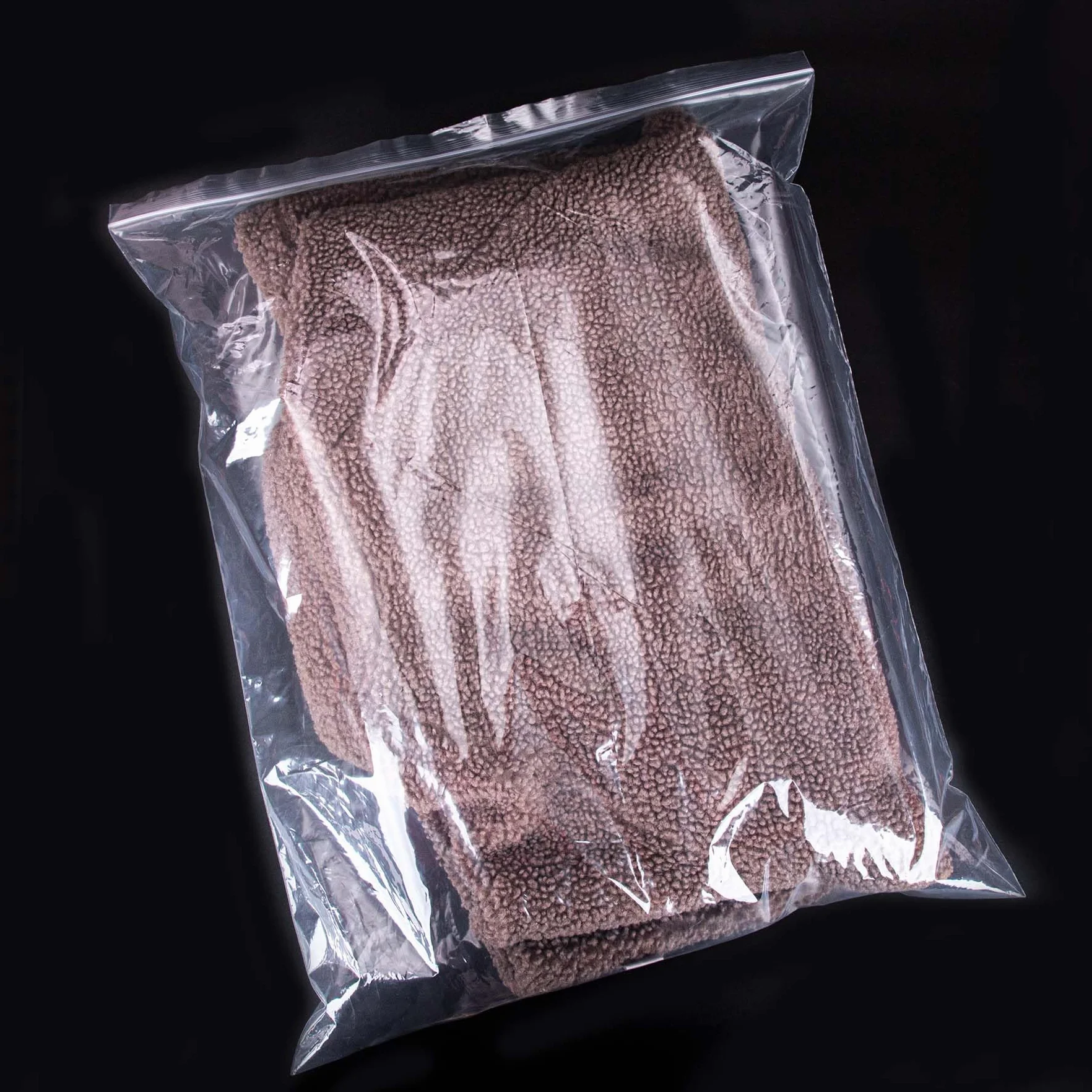 50 dużych przezroczystych plastikowych toreb zamykanych 24 x 35 cm, z zamkiem błyskawicznym, do przechowywania kołder, koców i ubrań