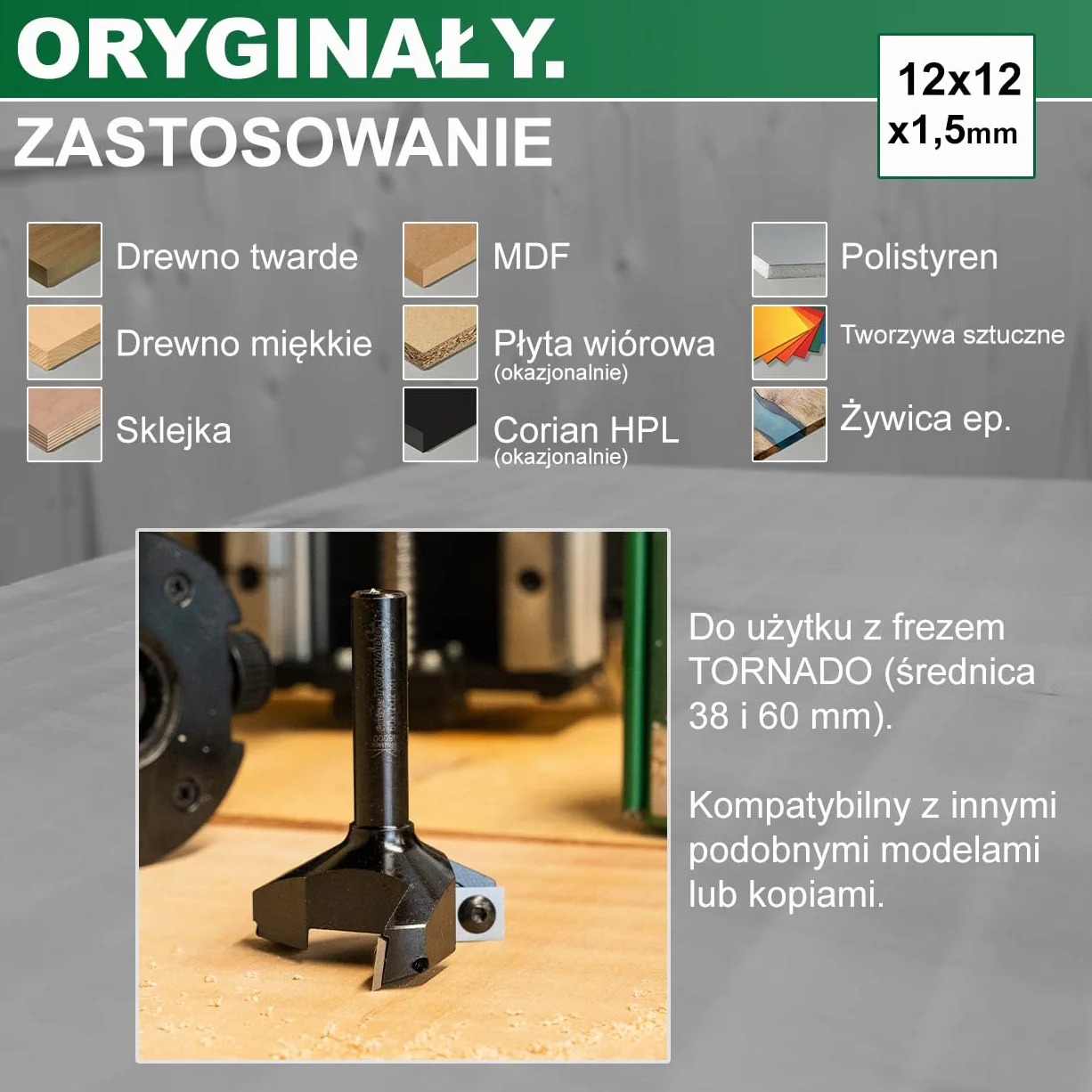 Fraiser Płytki obrotowe HM/Widia do frezarki czołowej Tornado 10 sztuk 12 x 12 mm