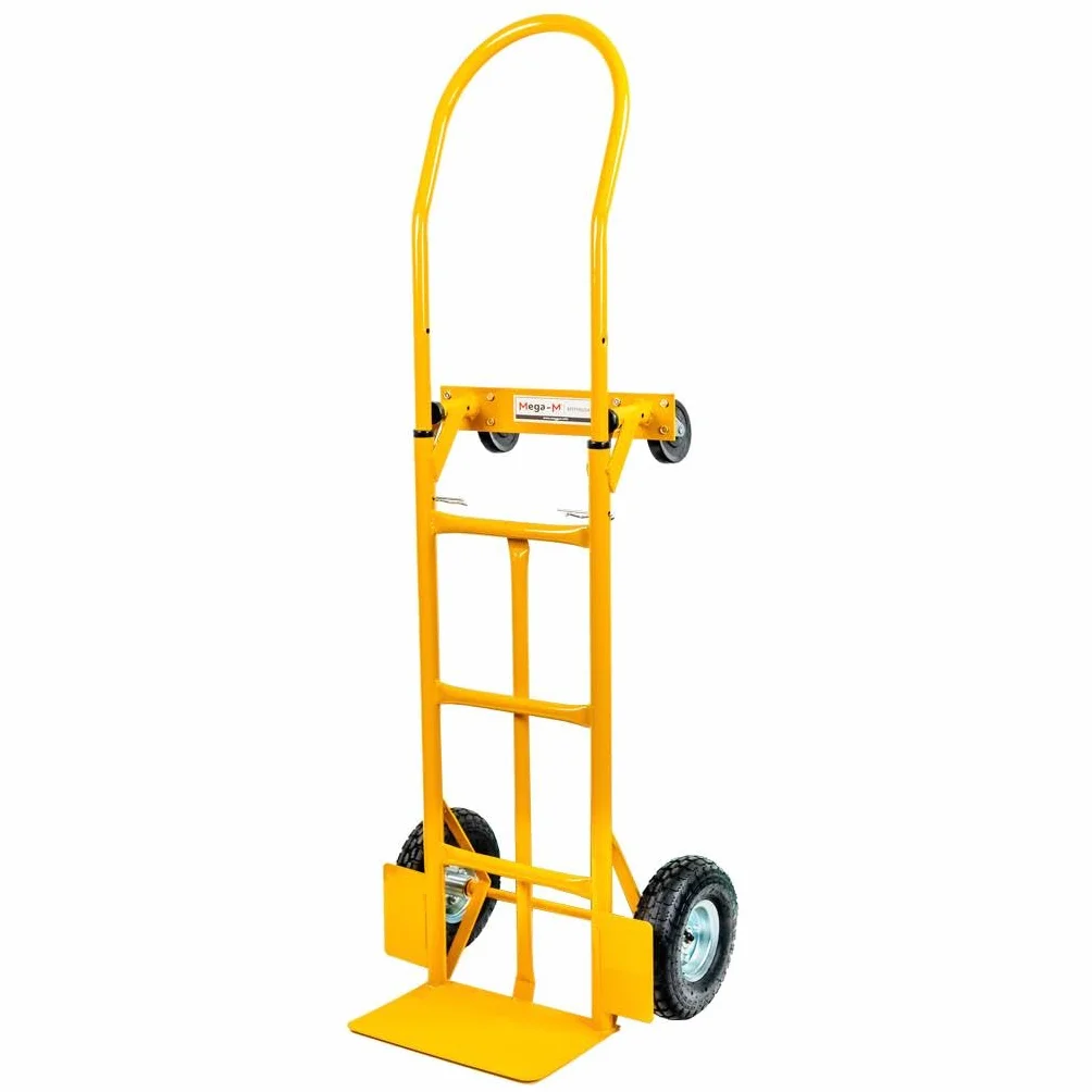 Mega-M Wózek transportowy 2 w 1 250KG rozkładany żółty