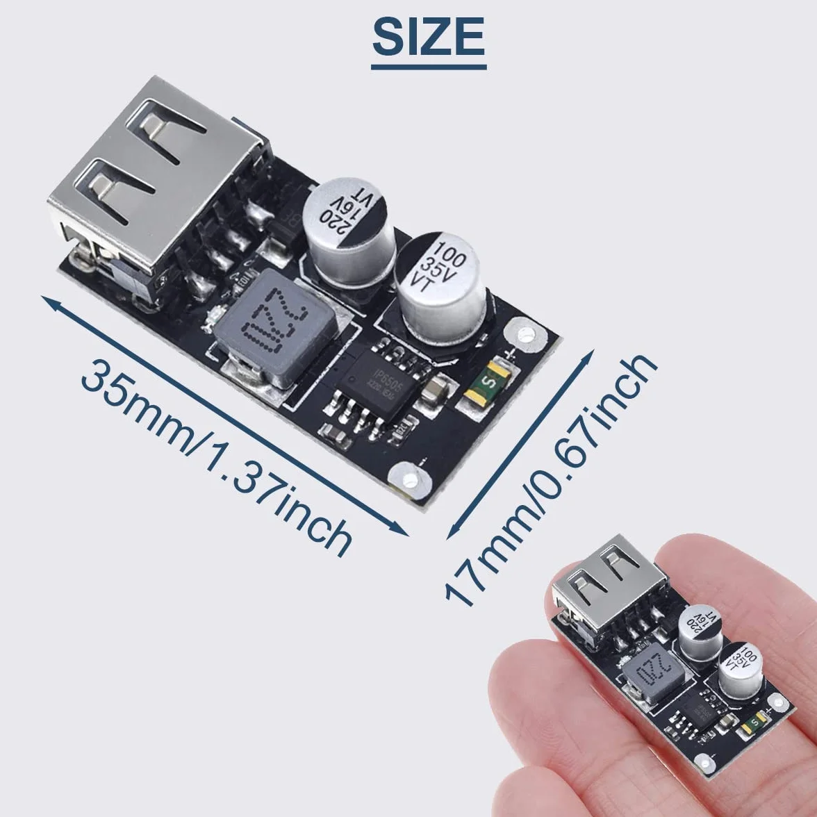 Moduł szybkiego ładowania USB QC3.0 QC2.0 DC-DC Buck Converter Step-Down 5V 3A 5 sztuk 24AWG