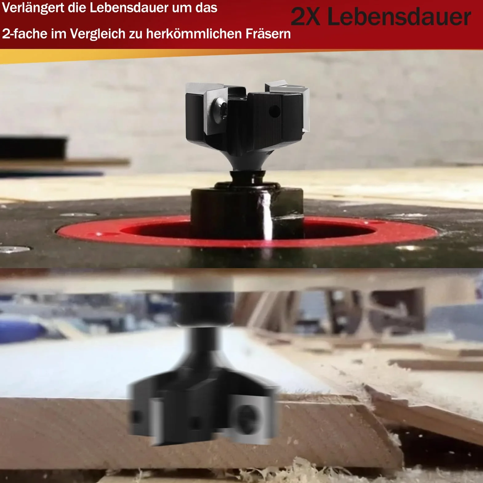 Frez czołowy 8 mm 4 flety z nożami z twardego metalu 12x12x1,5 mm średnica 40 mm do CNC do drewna