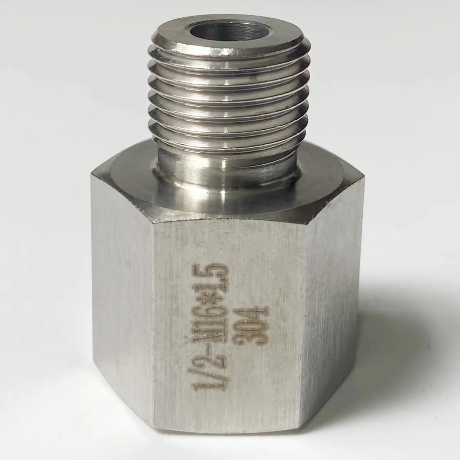 Złącze do rur wysokociśnieniowych ze stali nierdzewnej 304, gwint żeński 1/2" BSPP, gwint męski 1/8"-3/4" BSP