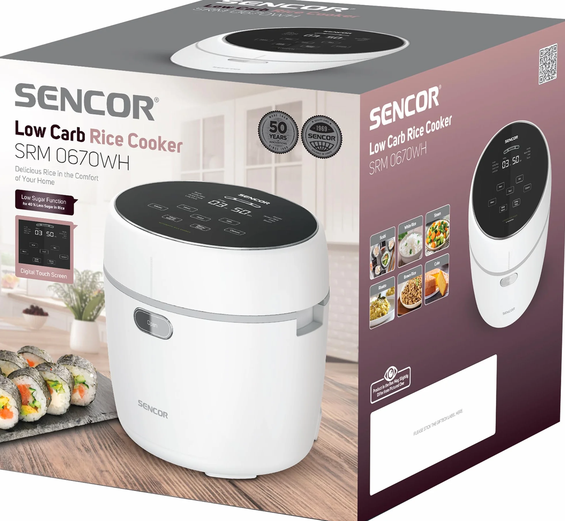SENCOR Low Carb Rice Cooker SRM 0670WH