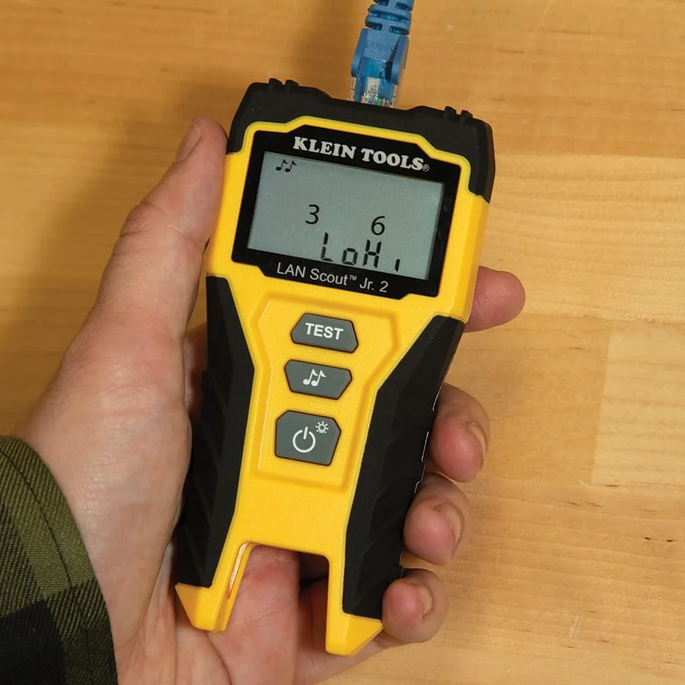 Klein Tools VDV526-200E V LAN Scout Jr. 2 tester kabli sieciowych Cat 3-7 RJ45 z tonerem LCD