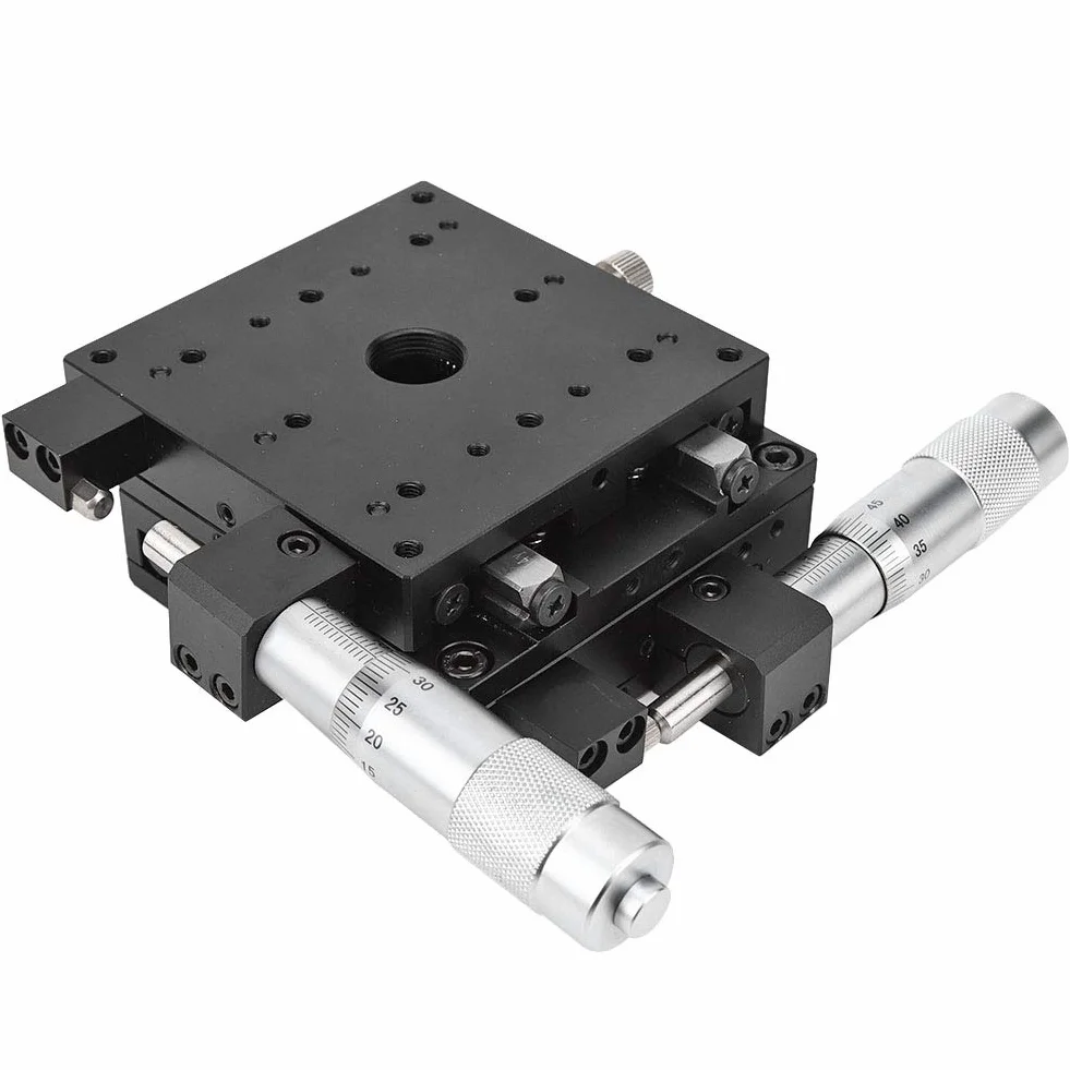 Ręczny etap liniowy 80 x 80 x 40 mm SEMY80-AS Mikrometryczna platforma do przycinania