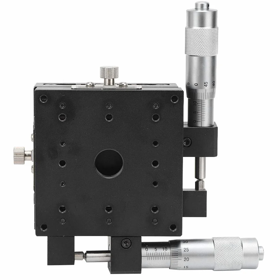 Ręczny etap liniowy 80 x 80 x 40 mm SEMY80-AS Mikrometryczna platforma do przycinania