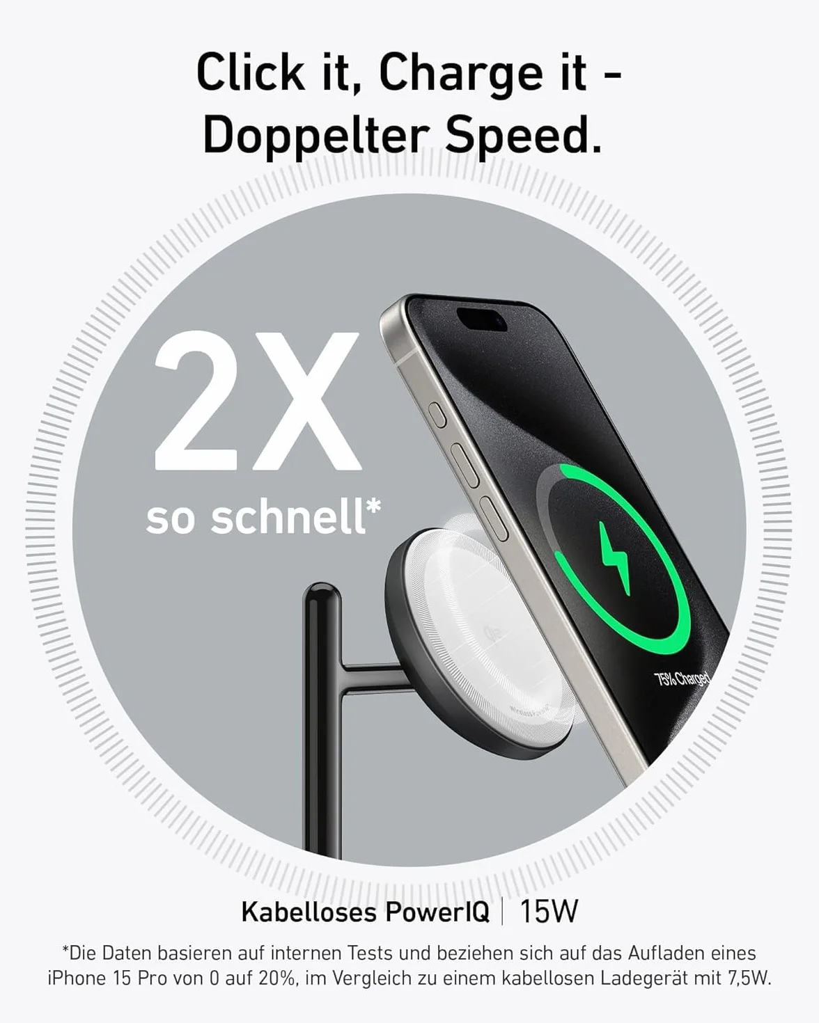 MagGo Stacja magnetyczna 3-in-1 15W Czarna