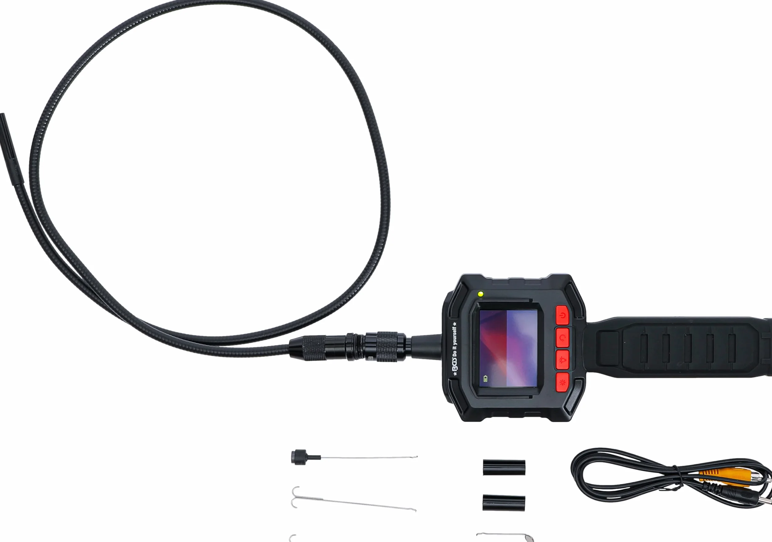 BGS Kolorowa kamera endoskopowa z monitorem TFT 63216 Głowica kamery Ø 8 mm