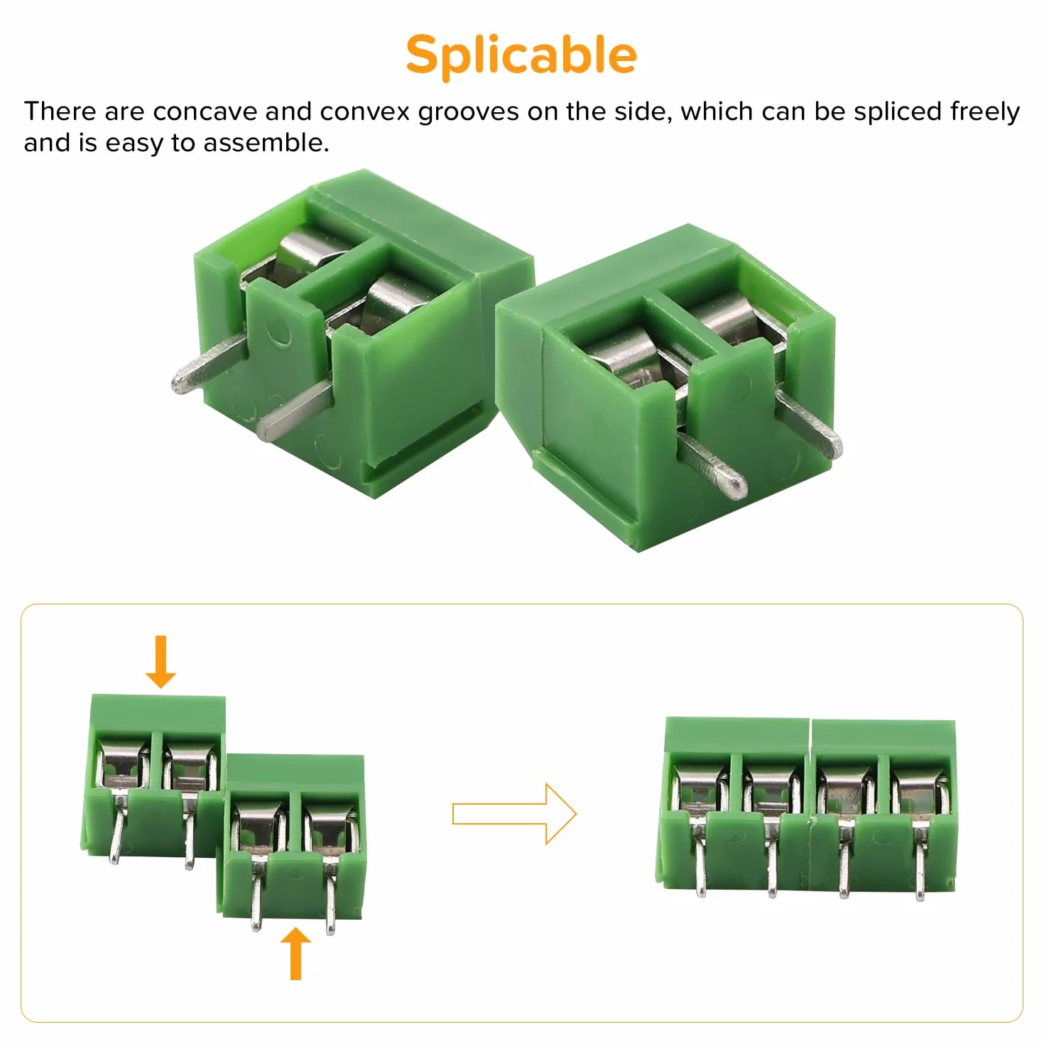 100 Sztuk 5mm 2/3 / 4-Pinowych Zacisków Śrubowych do Montażu na Płytce Drukowanej, Zacisk Śrubowy do PCB, ze Śrubokrętem, do Projektów Arduino DIY, Zielony