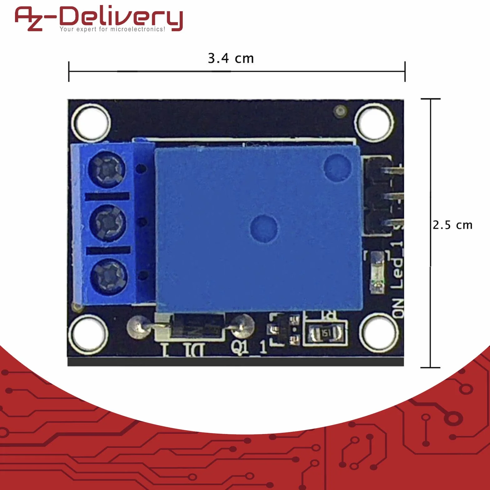 AZDelivery 3 x 1-przekaźnik 5V KY-019 moduł wyzwalacza wysokiego poziomu, kompatybilny z Arduino i Raspberry Pi wraz z e-bookiem!