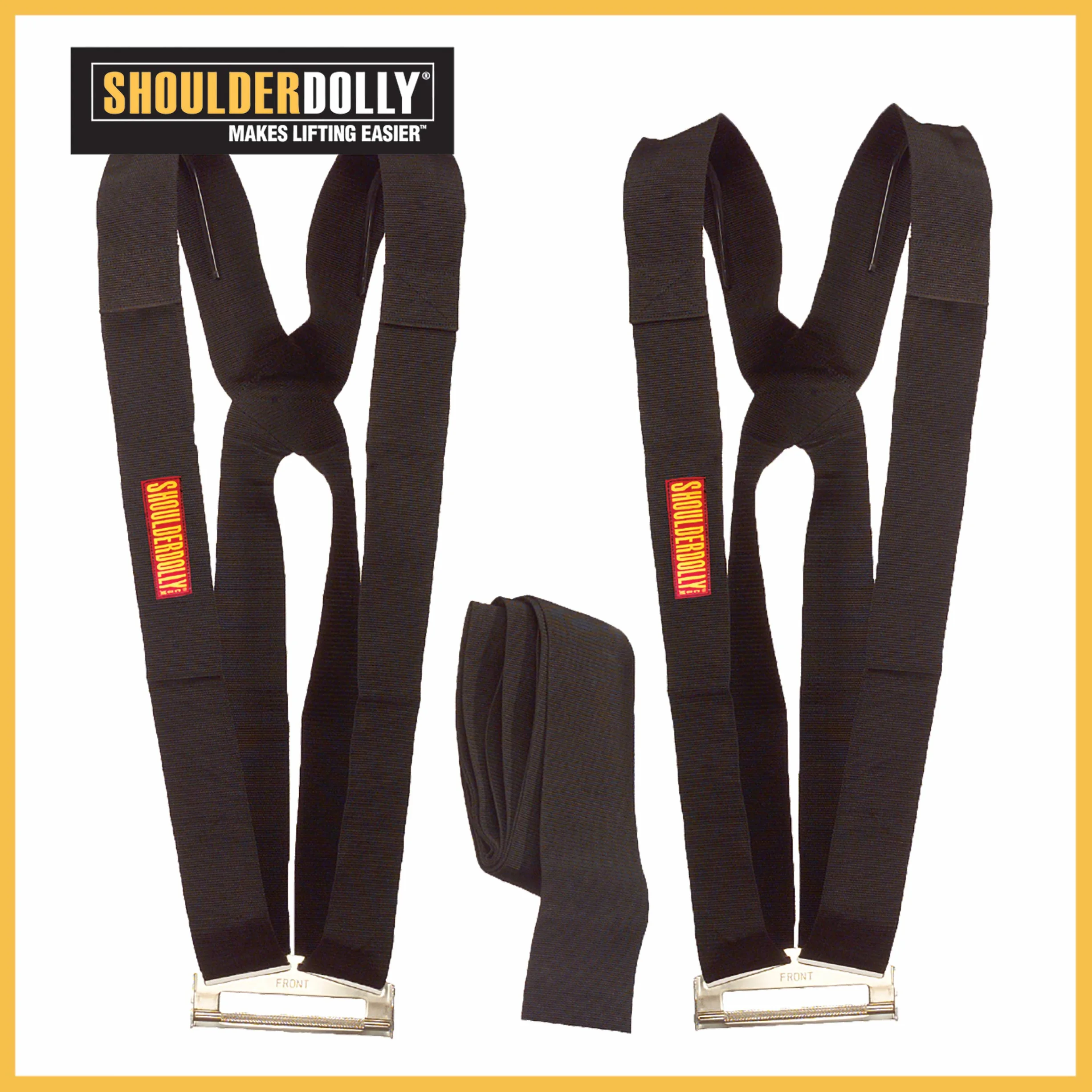 SHOULDER DOLLY Pasek na ramię 2-osobowy, pas transportowy, chusta dla ergonomicznego i łatwego podnoszenia Z przedmiotów o wadze do 370 kg i długości 3,65 m Meble, sprzęt AGD i wiele więcej LD2001