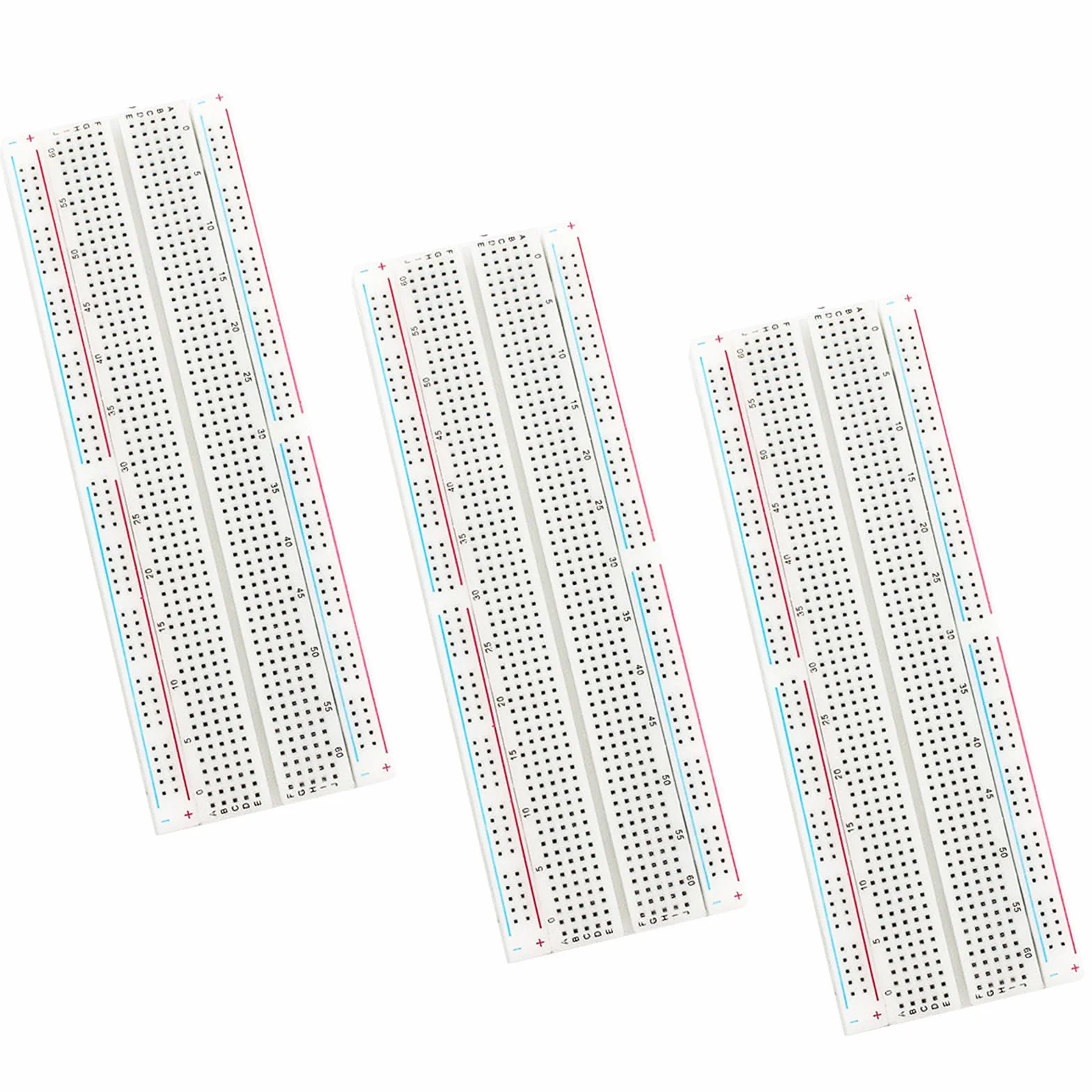 GERUI 3 sztuki Breadboard 830 Pin Solderless Prototype PCB Board Kit do Arduino Proto Shield Distribution bloki łączące