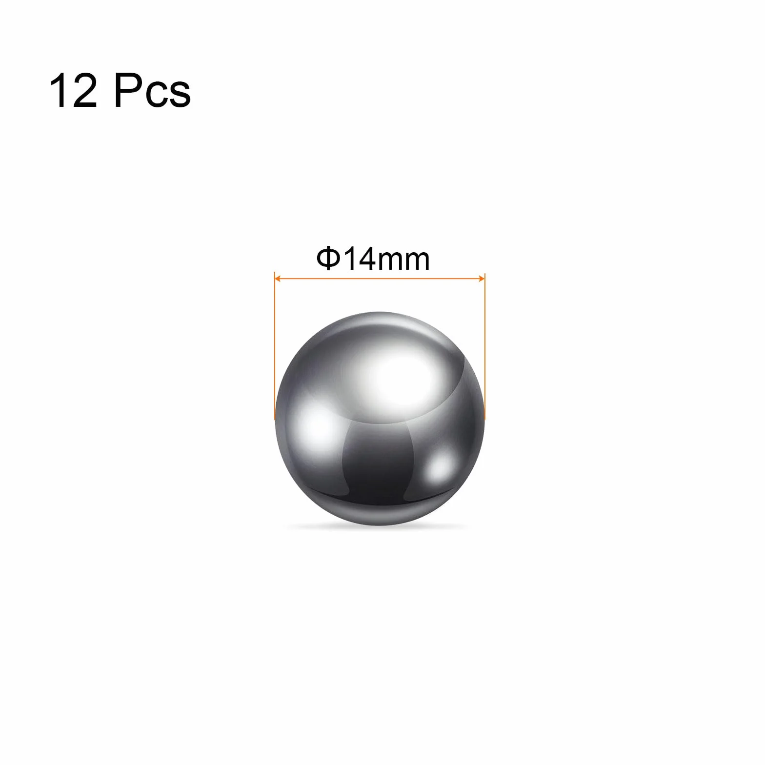 Kulki ze stali nierdzewnej 304 14 mm precyzyjne do łożysk 12 sztuk