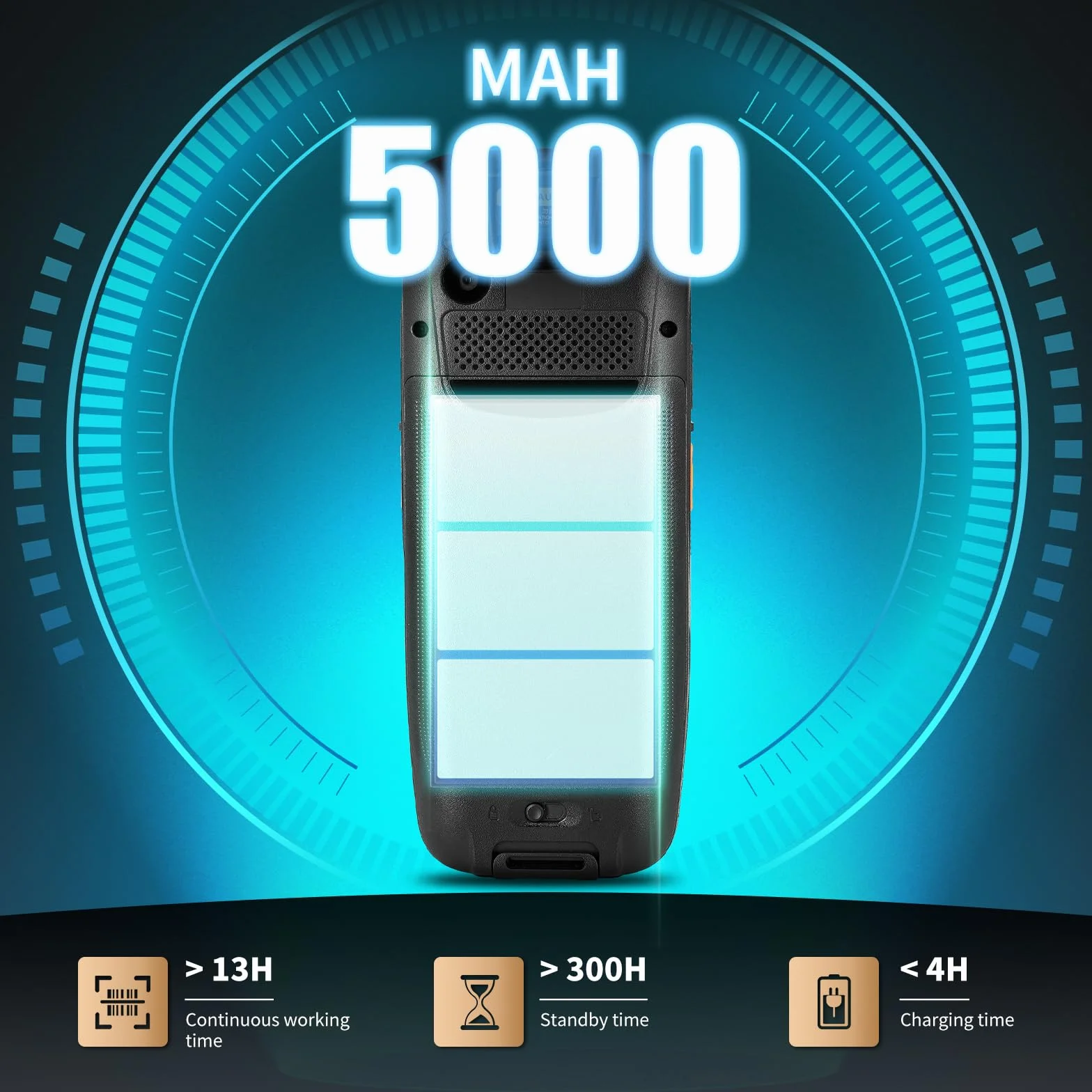 NETUM Android 11 Przenośny Skaner Kodów Q500 4+64GB Komputer Mobilny, Silnik Honeywell HS7 1D 2D, 4" Ekran Dotykowy z 23 Klawiszami, IP67 Wi-Fi 4G BT NFC PDA do Inwentaryzacji, Magazynu, Handlu