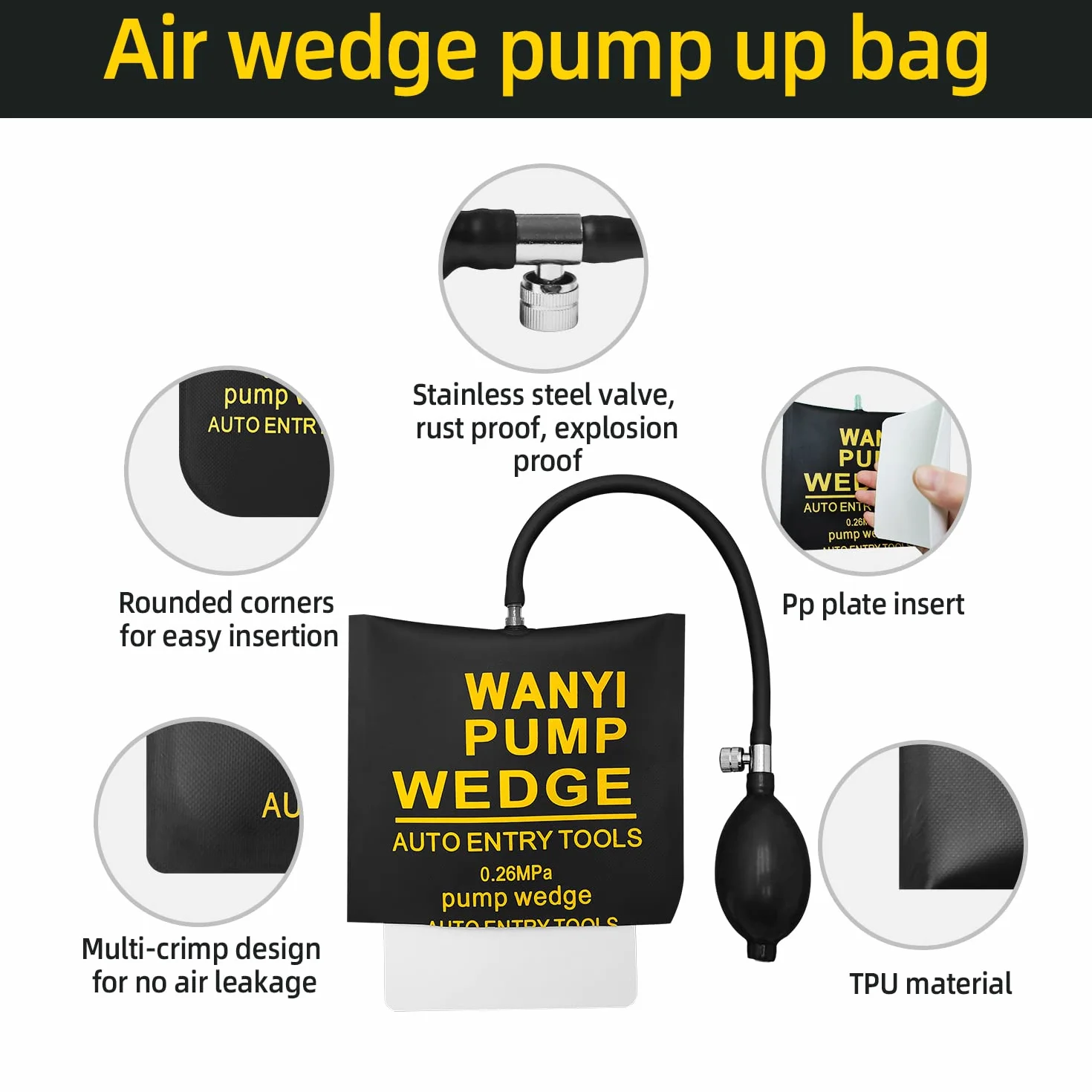WANYI Podnośnik nadmuchiwany Air Wege Pump do poziomowania mebli 2 szt.