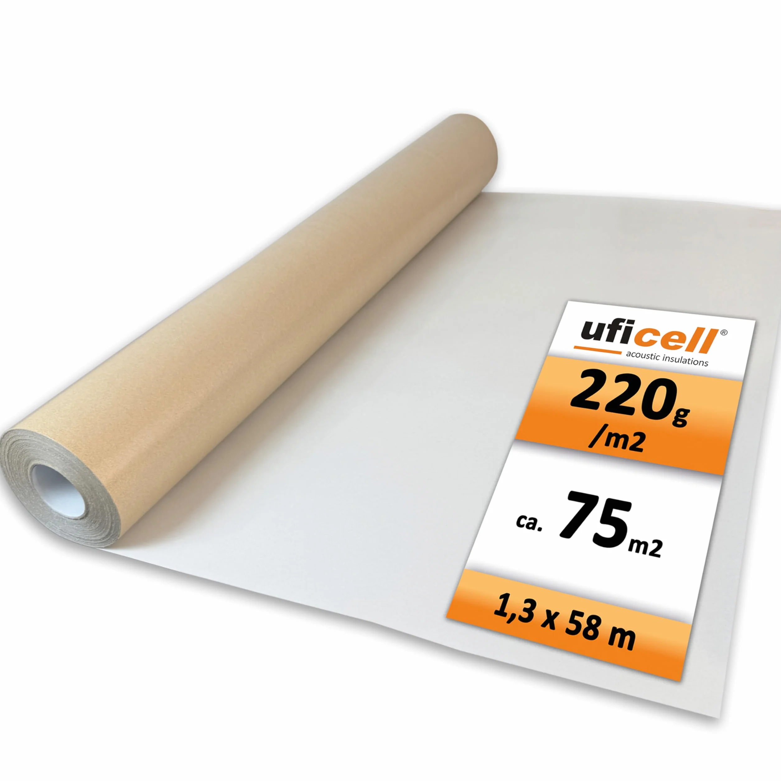 uficell® Papier do kartonów mlecznych Basic 220 g/m² 1,30 m x 58 lfm 75 m²