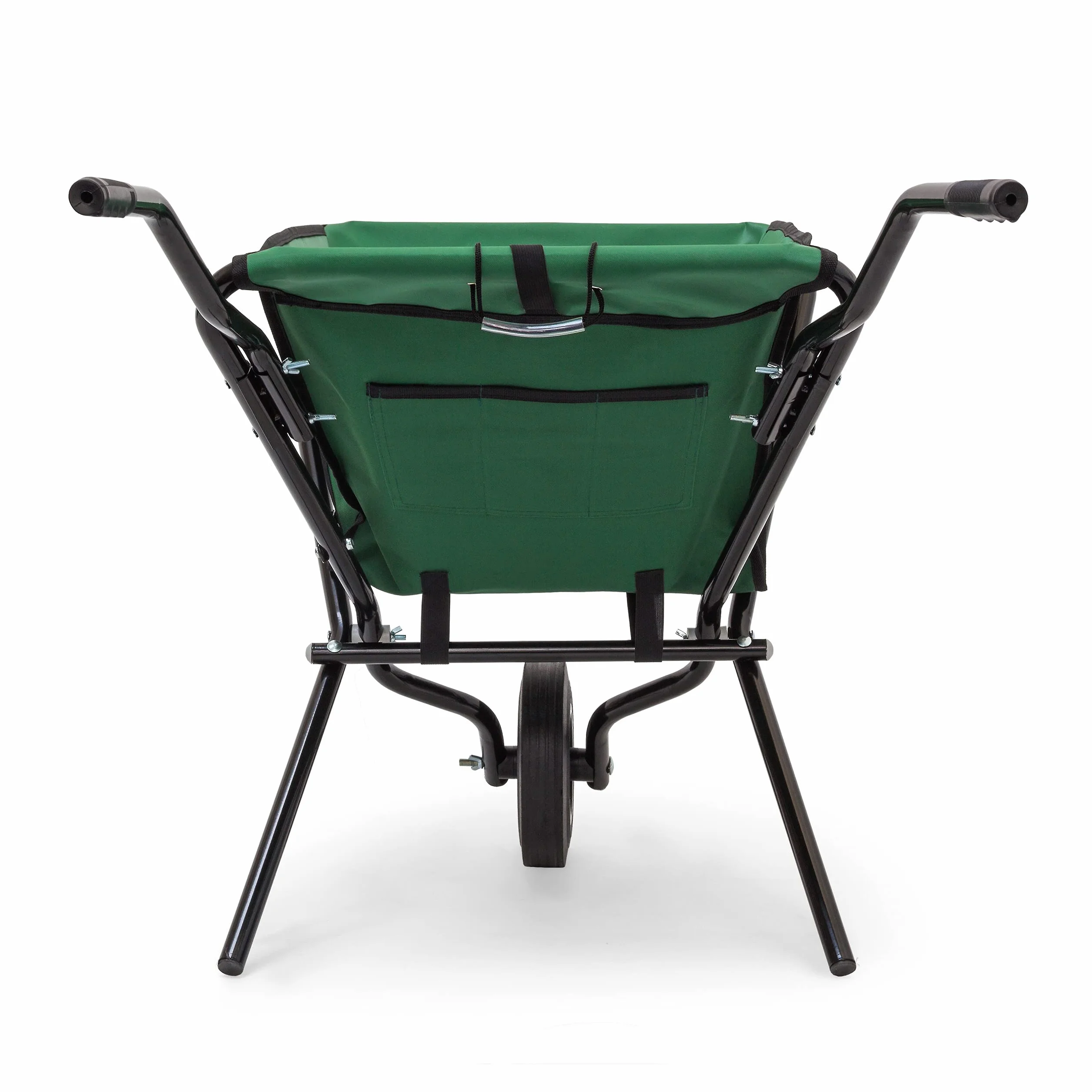 Składana taczka stalowa 66 x 64 x 112 cm 30 kg zielony Relaxdays