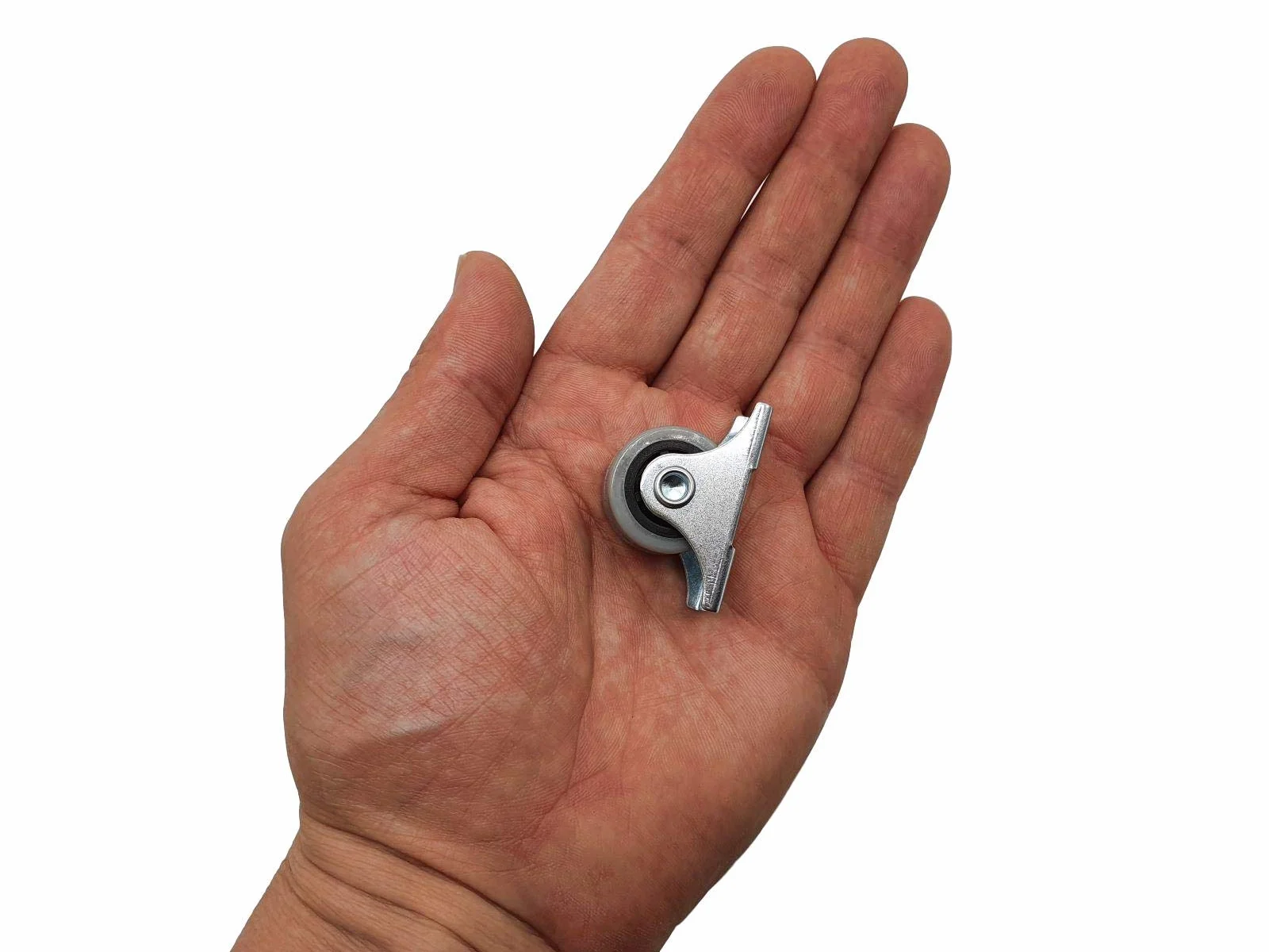 4 x 25 mm gumowe mini kółka z metalową płytką do mebli i wyposażenia