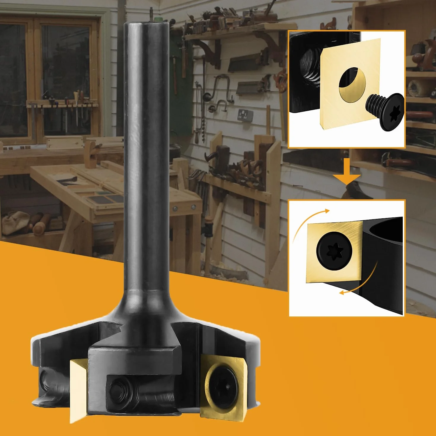 SpeTool Frez czołowy 8 mm 40 mm 4 flety CNC do drewna z powłoką ATS