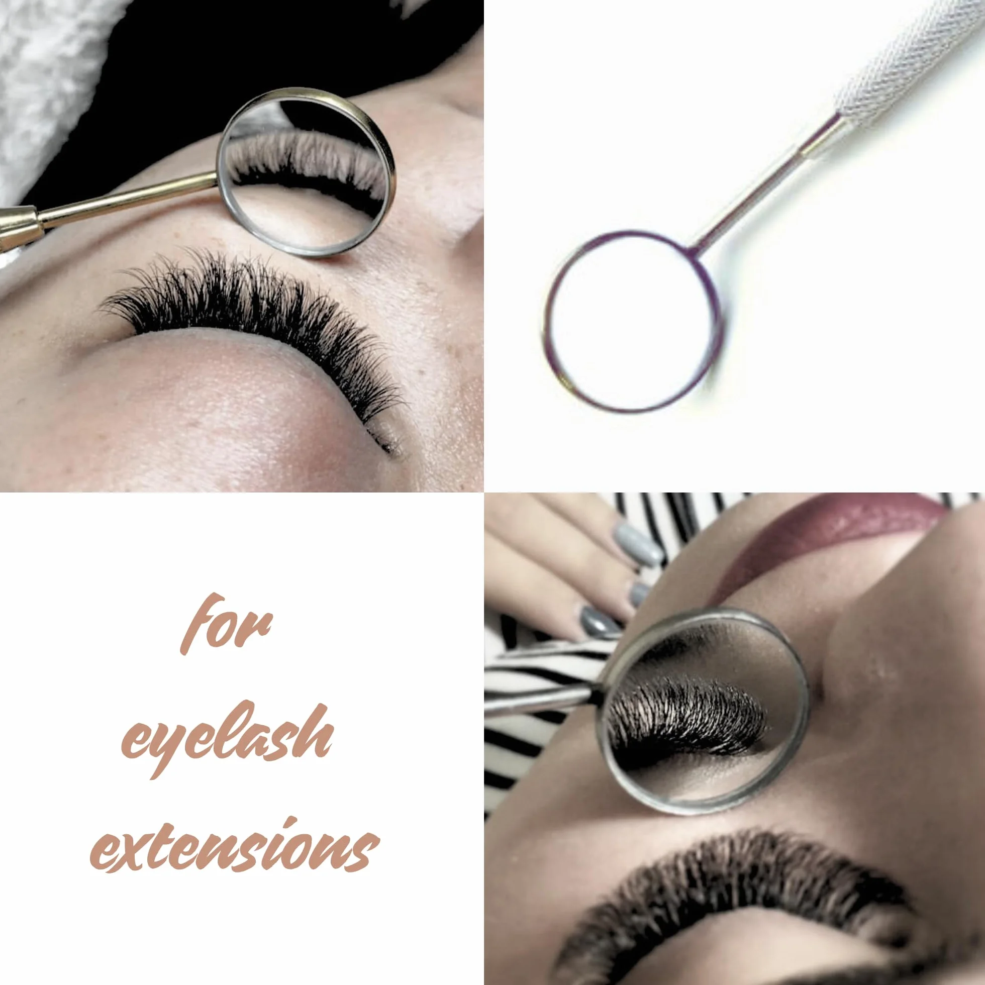 XXL Lashes Lusterko dentystyczne, lusterko do przedłużania rzęs do kontroli aplikacji, lusterko do rzęs