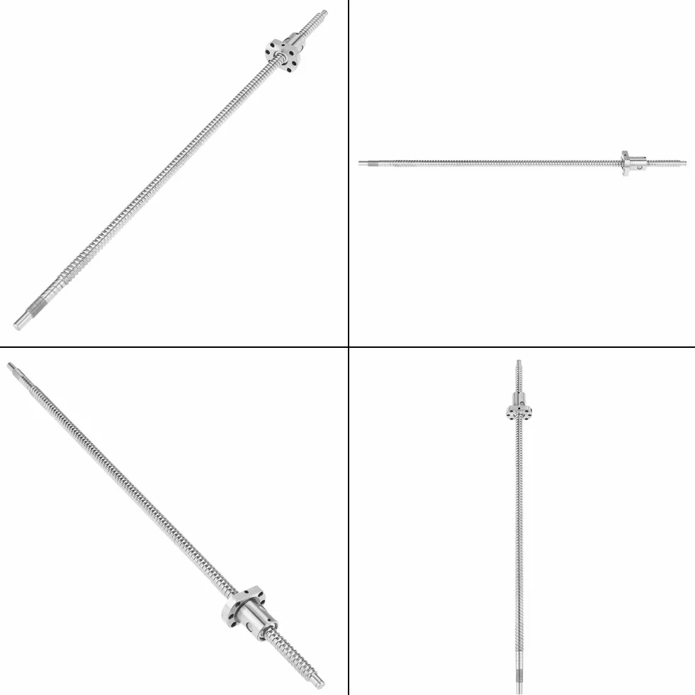 Śruba kulowa, śruba pociągowa, wrzeciono gwintowane Śruba kulowa walcowana Części CNC SFU1204 12mm 500mm z długością nakrętki ok 19,69 cala / 500mm