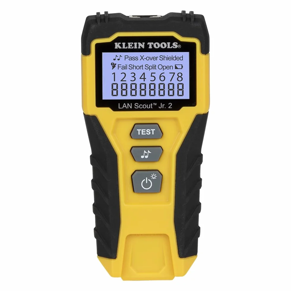 Klein Tools VDV526-200E V LAN Scout Jr. 2 tester kabli sieciowych Cat 3-7 RJ45 z tonerem LCD