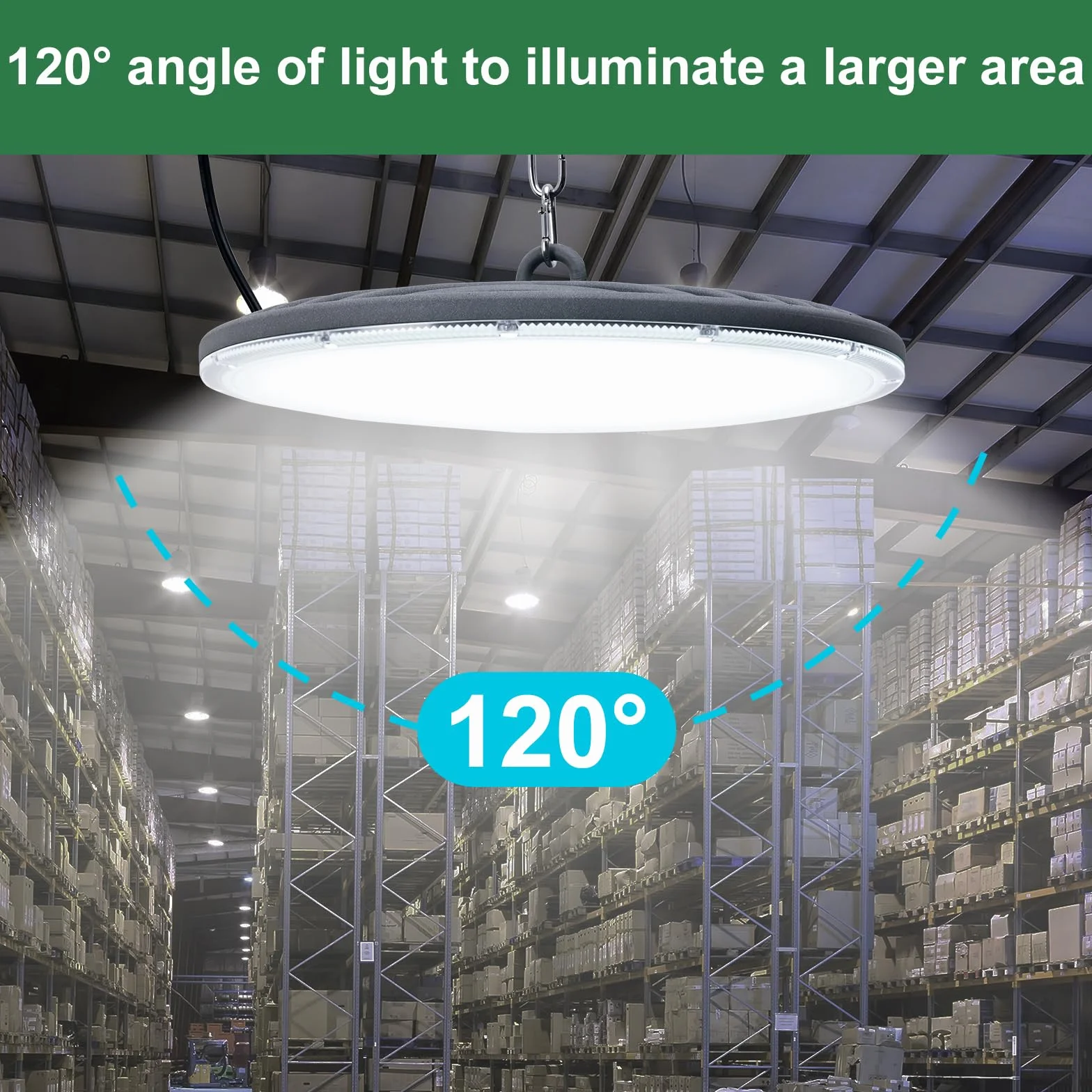 200W LED UFO High Bay Light, UFO Spot High Bay Light 6500K Zimna biel 20000LM Reflektor LED Przemysłowy IP65 Wodoodporne światło punktowe High Bay Light, UFO LED Spot dla siłowni Fabryka Magazyn