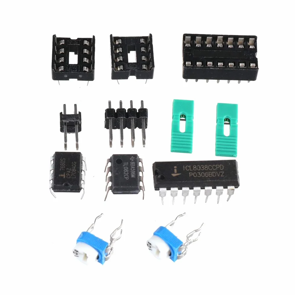 DollaTek ICL8038 precyzyjny generator sygna?u DIY zestaw sinusoidalny trójk?t kwadratowy pi?okszta?t wyj?cie 5 Hz ~ 400 kHz regulowana amplituda cz?stotliwo?ci