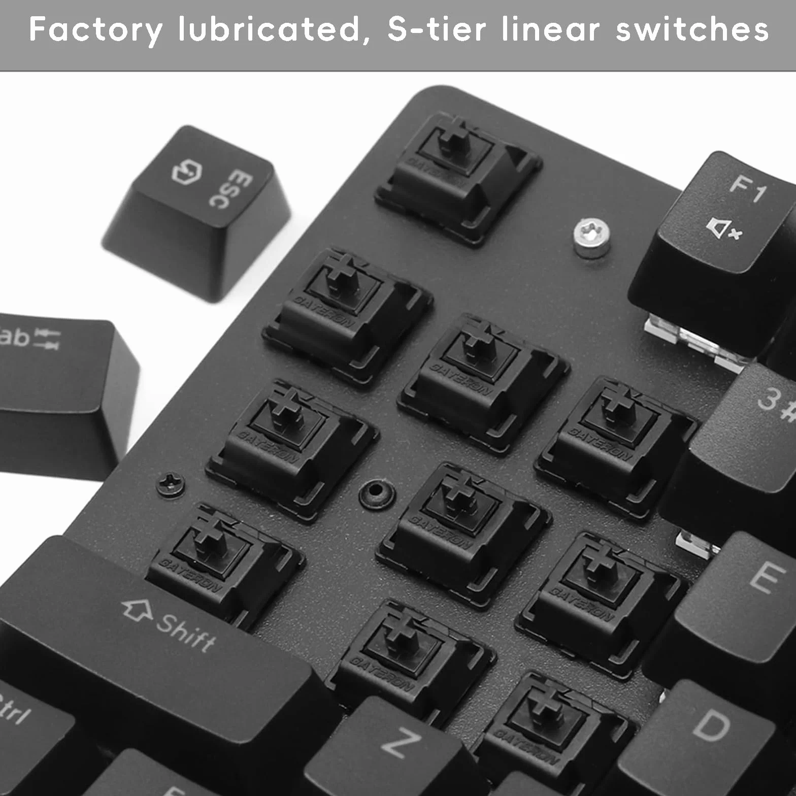 Gateron Oil King V2 wstępnie nasmarowany 5-biegunowy przełącznik liniowy do klawiatury mechanicznej 90 sztuk