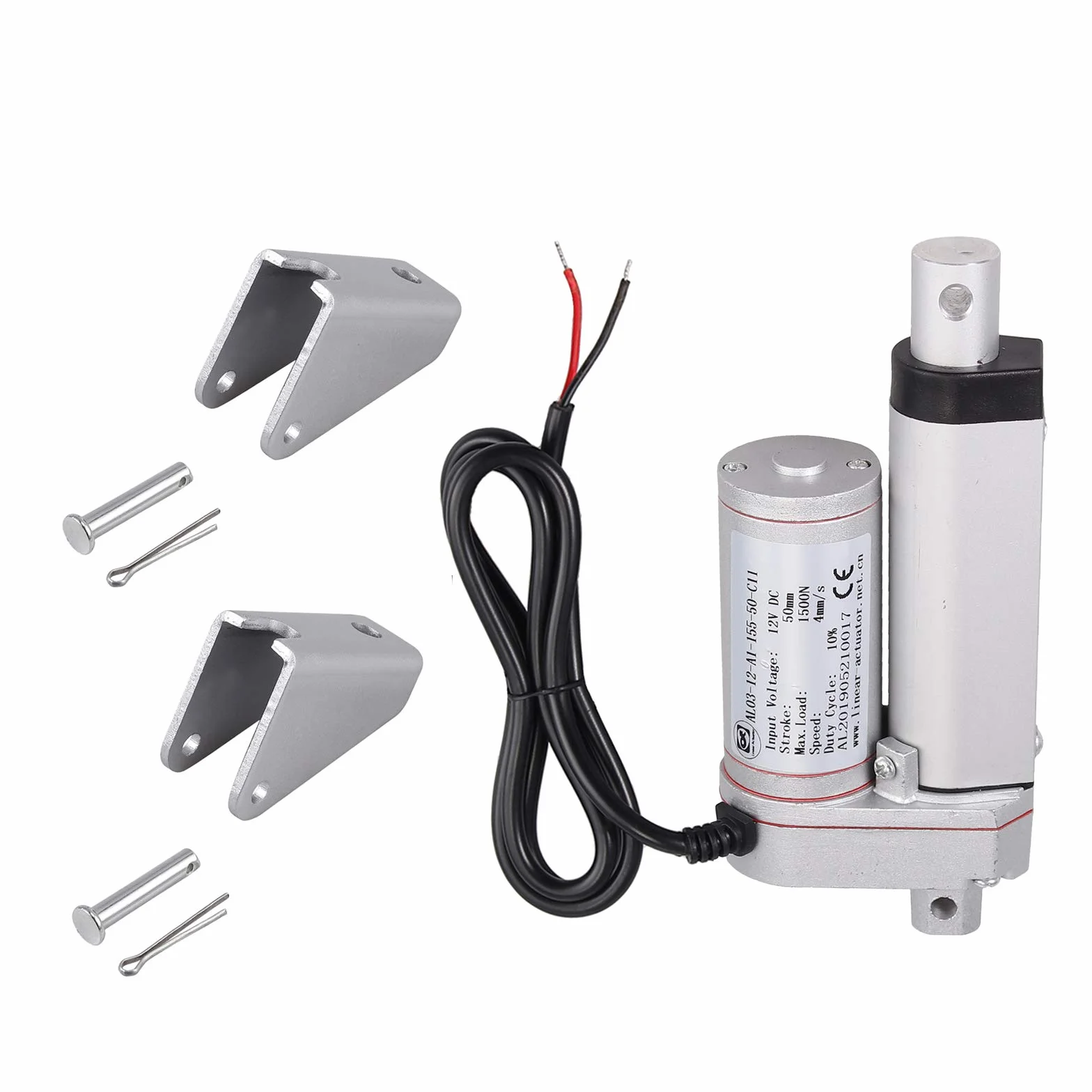 AUTOUTLET siłownik liniowy 150 kg 12 V DC 1500 N 50 mm elektryczny