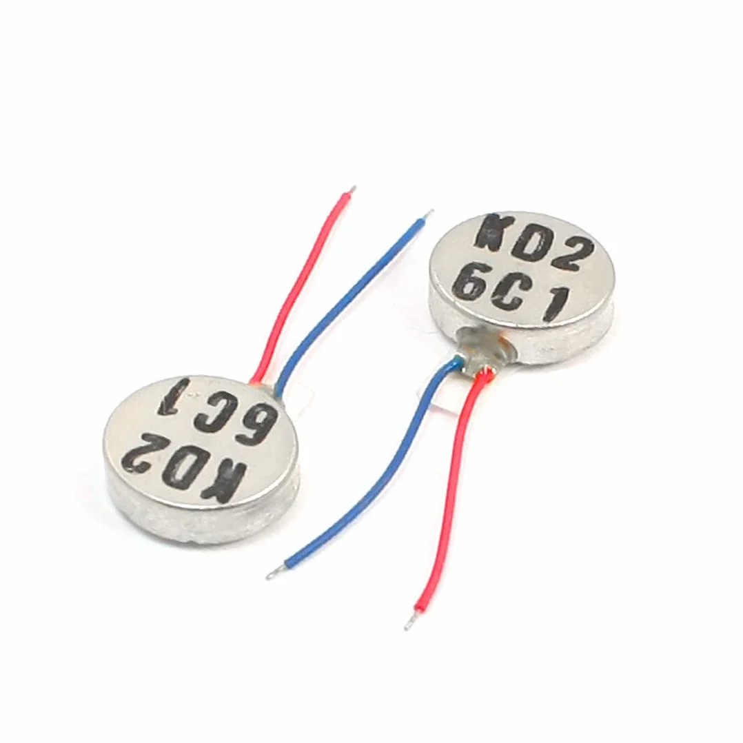 Telefon komórkowy 10 mm Dia 3,4 mm gruby DC 3 V Micro Motor Wibracja monety x 2(Handy 10mm Durchmesser 3.4mm dickes DC 3V Micro Motor Coin Vibration x 2