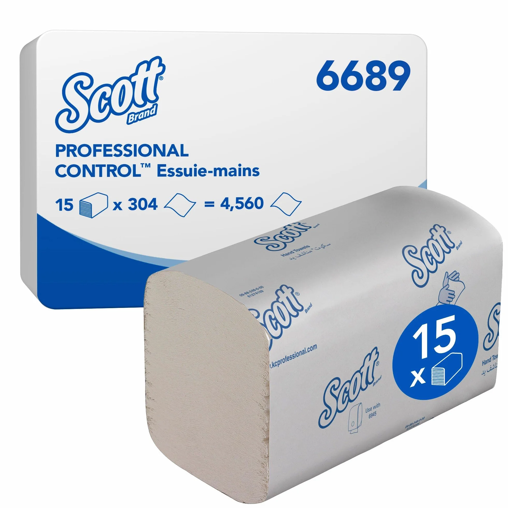 Ręczniki do rąk składane Scott Performance 6689 15 opakowań x 274 arkuszy