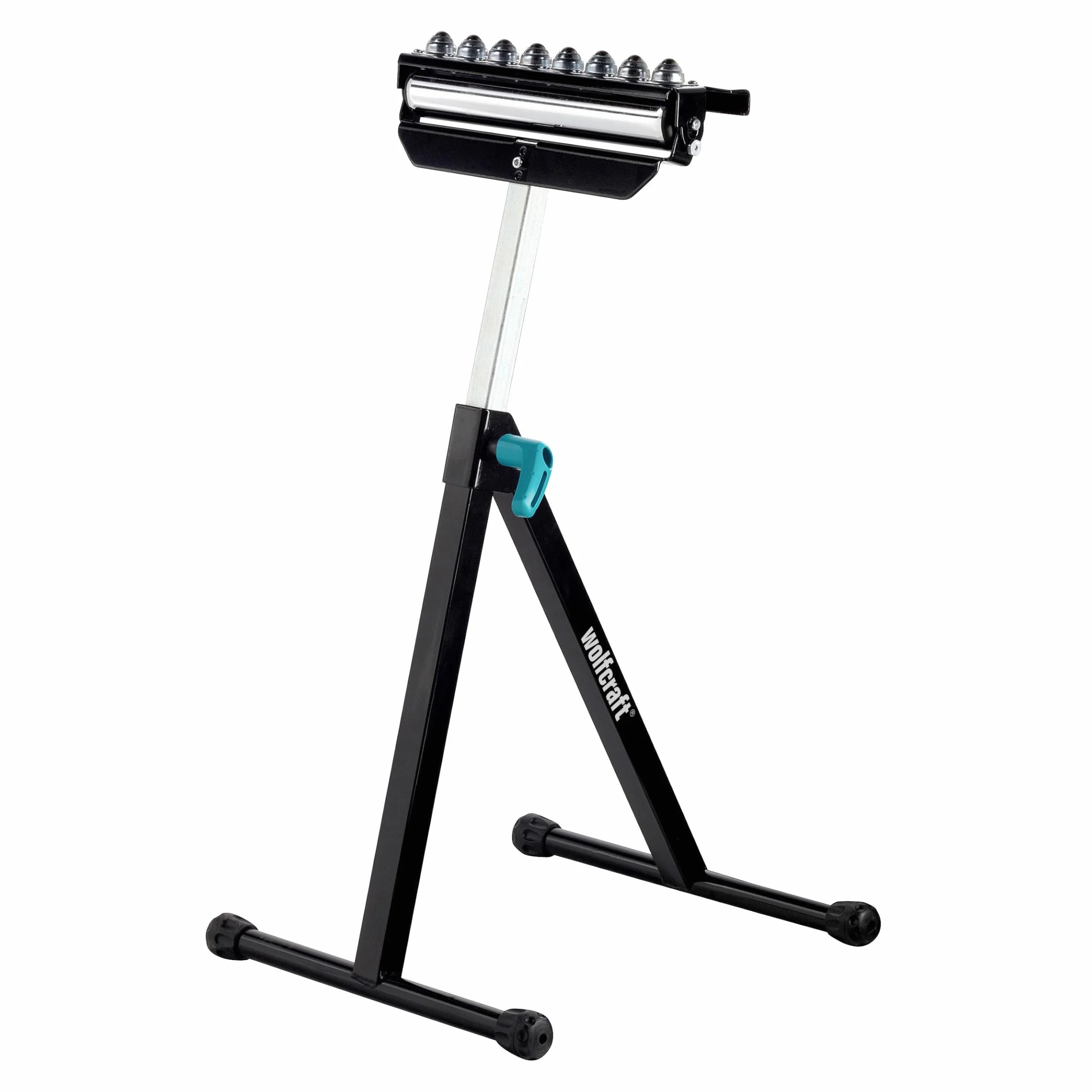 wolfcraft Wielofunkcyjny stojak/podpórka z rolką I 6102300 I Wielofunkcyjny stojak roboczy do podawania i przemieszczania obrabianego materiału
