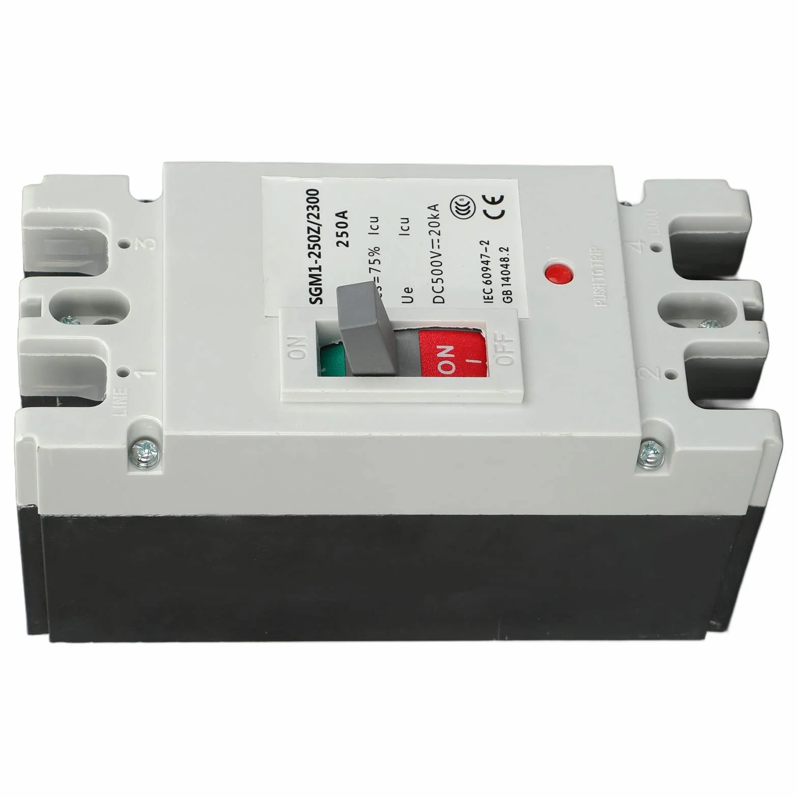 DeWin DC Wyłącznik ochronny, 2P MCCB Bateria Słoneczna Przełącznik Ochronny Izolator Protector 250A 500V