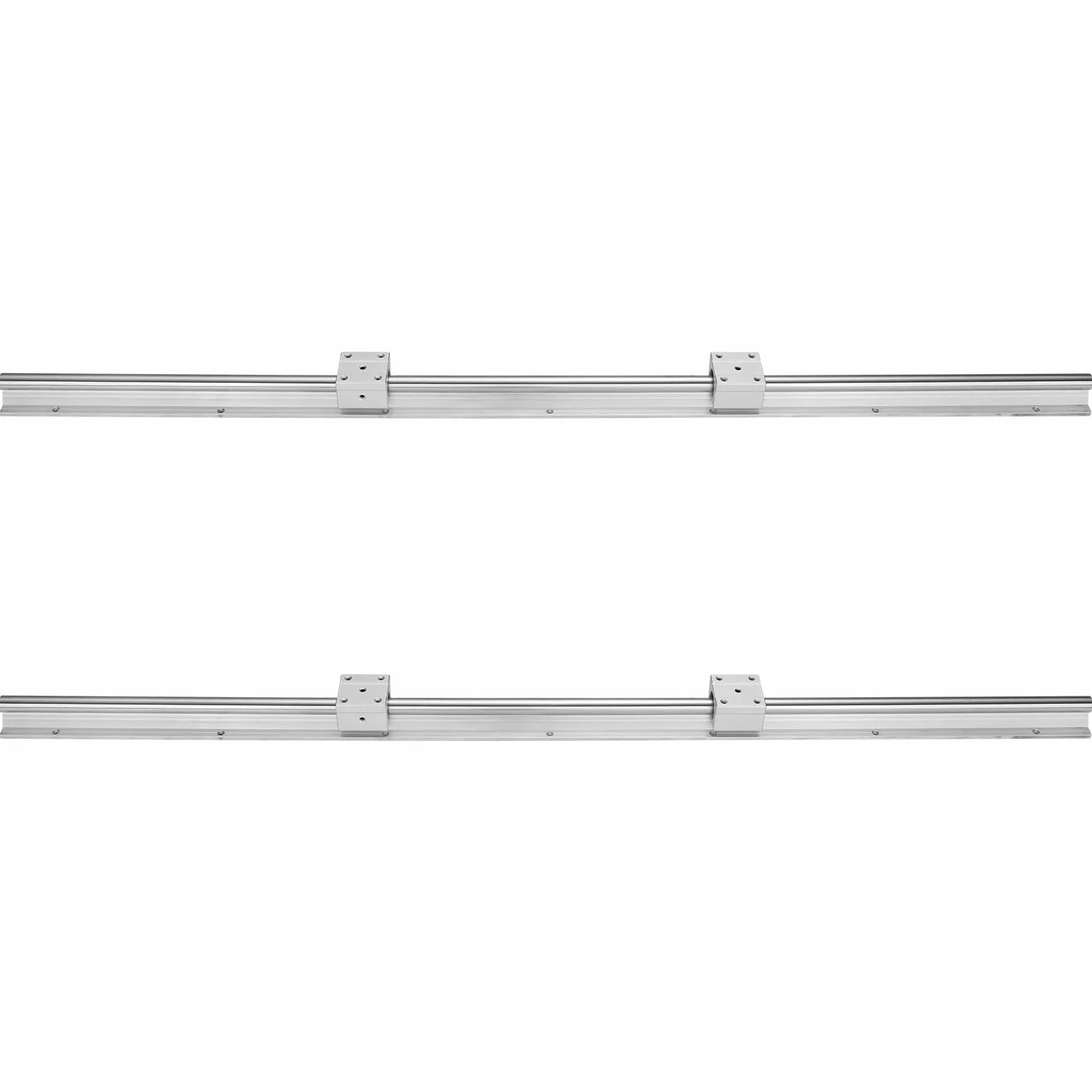 VEVOR Szyna liniowa, 2 zestawy SBR20-800 mm, 2 szt. prowadnica liniowa i 4 szt. SBR20UU blok łożyskowy liniowy prowadnica przesuwna, do automatycznych maszyn i urządzeń