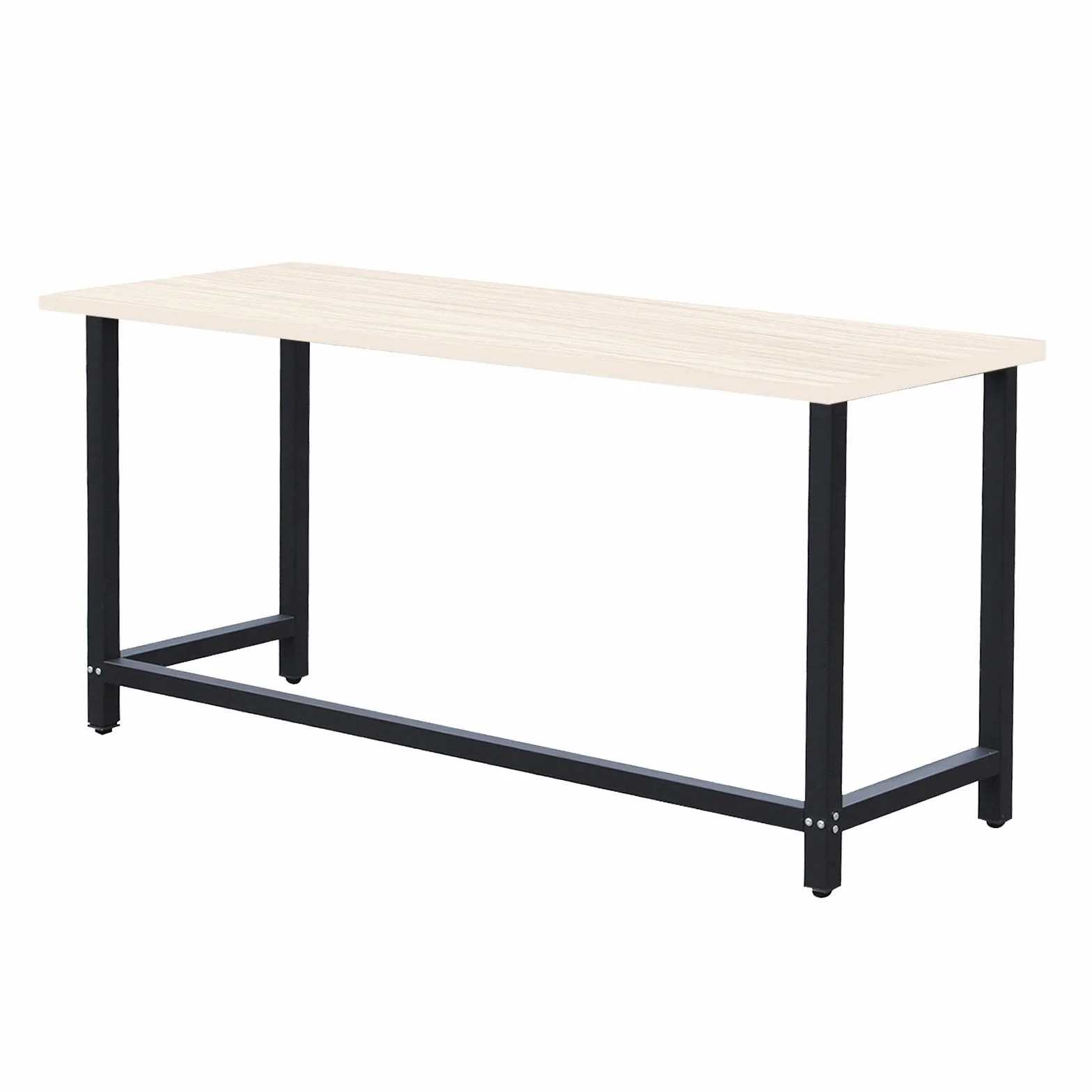 Wiltec Stelaż do stołu 150 x 50 x 80 cm, czarny, stal malowana proszkowo rama na stół warsztatowy biurko z nóżkami o regulowanej wysokości