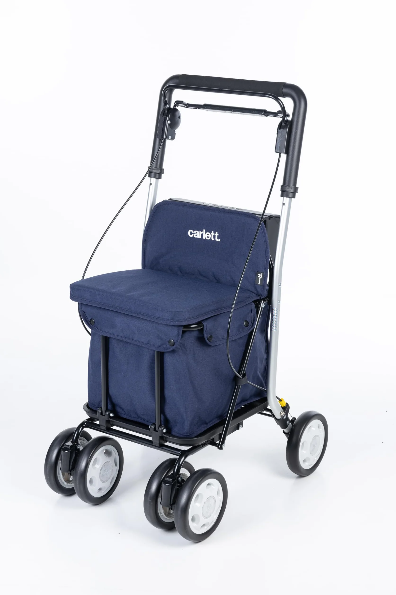 Carlett Lett800 Comfort Move Składany wózek na zakupy z siedziskiem 4 koła 29 l 15 kg Morski