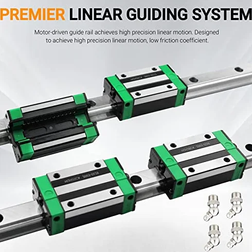 HGR20 zestaw prowadnic liniowych, 2 sztuki, 2200 mm, z łożyskiem ślizgowym HGH20CA, precyzyjne, ciche szyny ślizgowe CNC do maszyn i projektów DIY