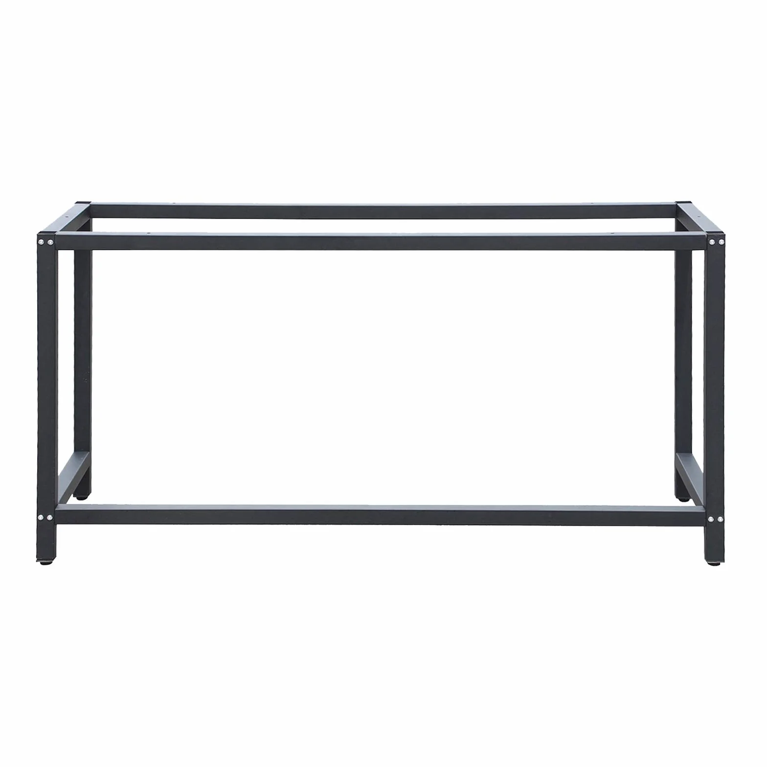 Wiltec Stelaż do stołu 150 x 50 x 80 cm, czarny, stal malowana proszkowo rama na stół warsztatowy biurko z nóżkami o regulowanej wysokości