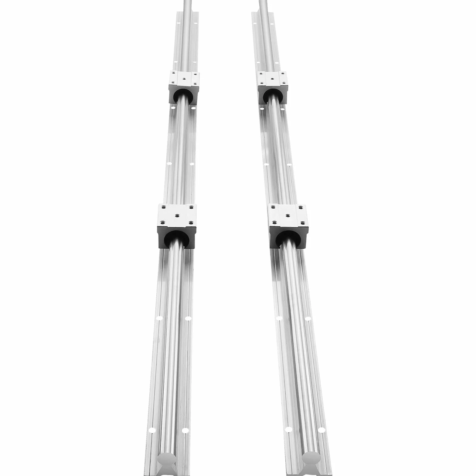 VEVOR Szyna liniowa, 2 zestawy SBR20-800 mm, 2 szt. prowadnica liniowa i 4 szt. SBR20UU blok łożyskowy liniowy prowadnica przesuwna, do automatycznych maszyn i urządzeń