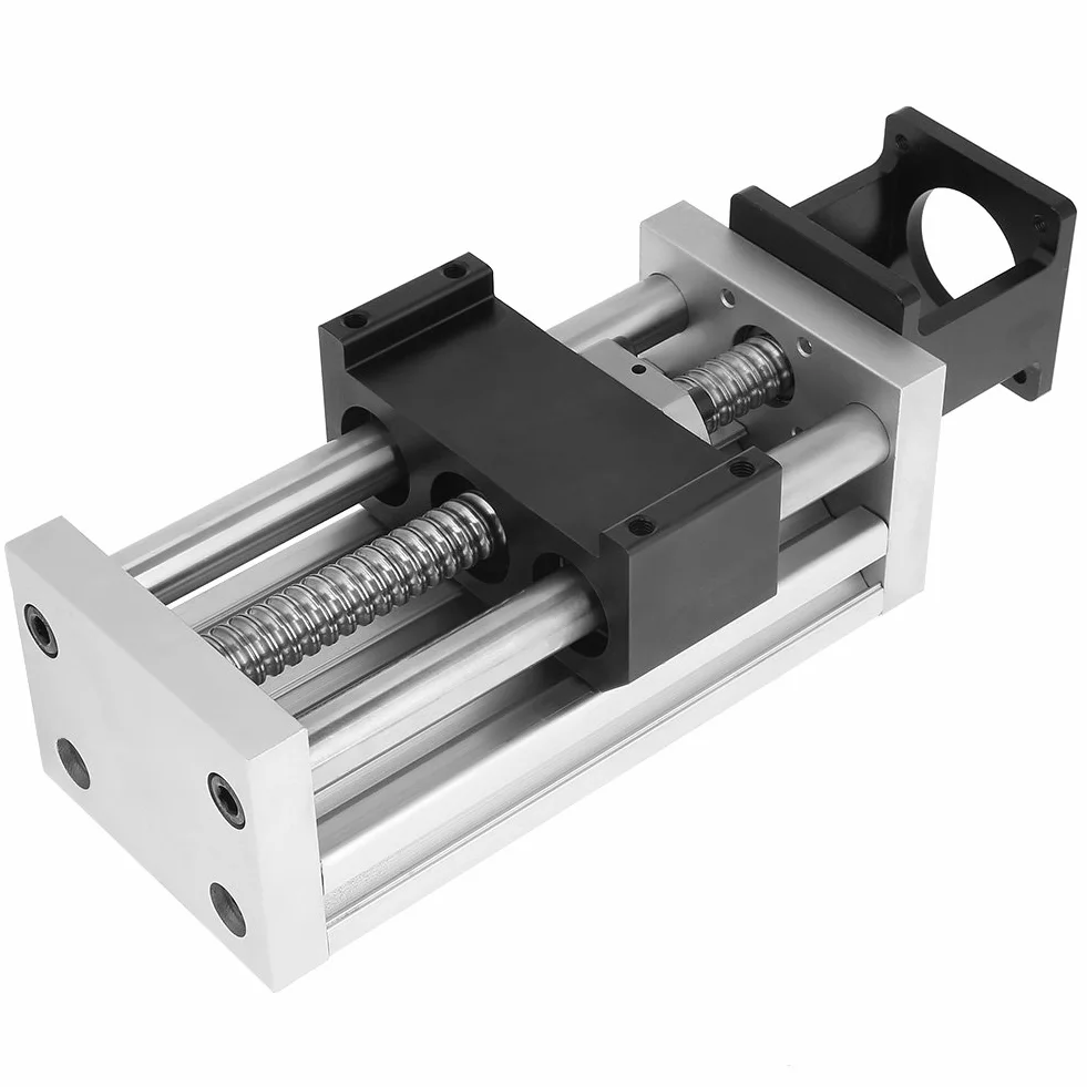 Moduł ruchu liniowego, wysoka ręczna śruba kulowa prowadnica liniowa prowadnica liniowa moduł skoku, stół przesuwny CNC 100 mm / 3,9 cala