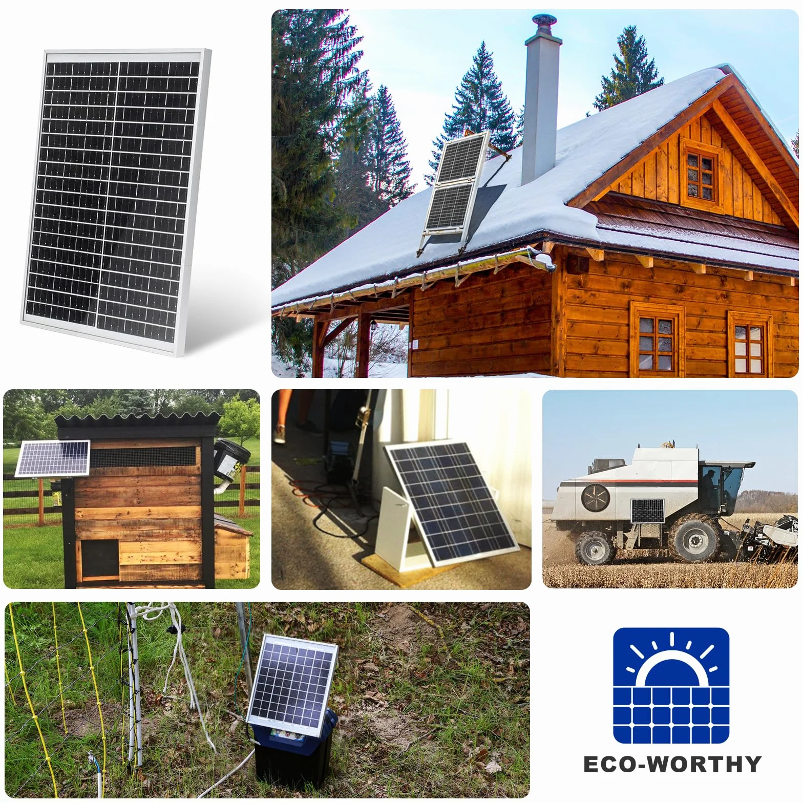 ECO-WORTHY Panel solarny 25 W, 12 V, IP65, wodoszczelny, nadaje się do samochodu, vana, kempingu i podróży