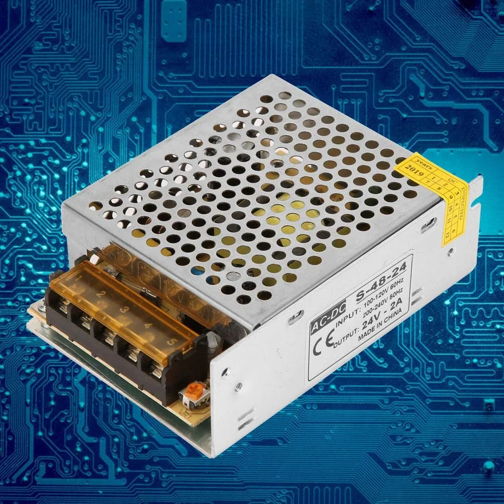 Transformator-Netzteilplatine, 110V-220V AC 24V / 2A Schaltnetzteil-Treiber Spannungswandler-Modul-Adapter