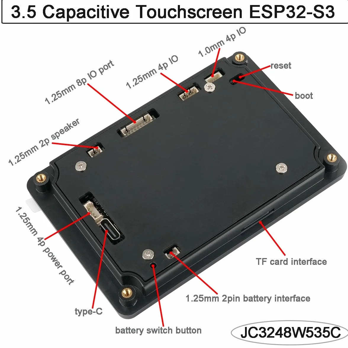 ESP32-S3 3.5" IPS pojemnościowy ekran dotykowy JC3248W535C moduł TFT LCD 320x480