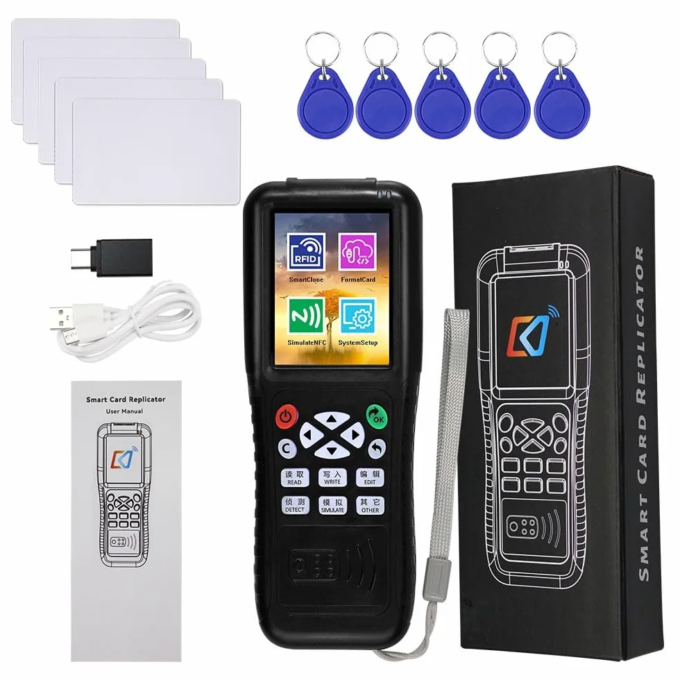 Czytnik kart RFID Writer duplikator pełnej częstotliwości ID/IC z bezpłatnym oprogramowaniem, aplikacja na smartfon, dekodowanie, symulacja NFC do kopiowania kart kontroli dostępu